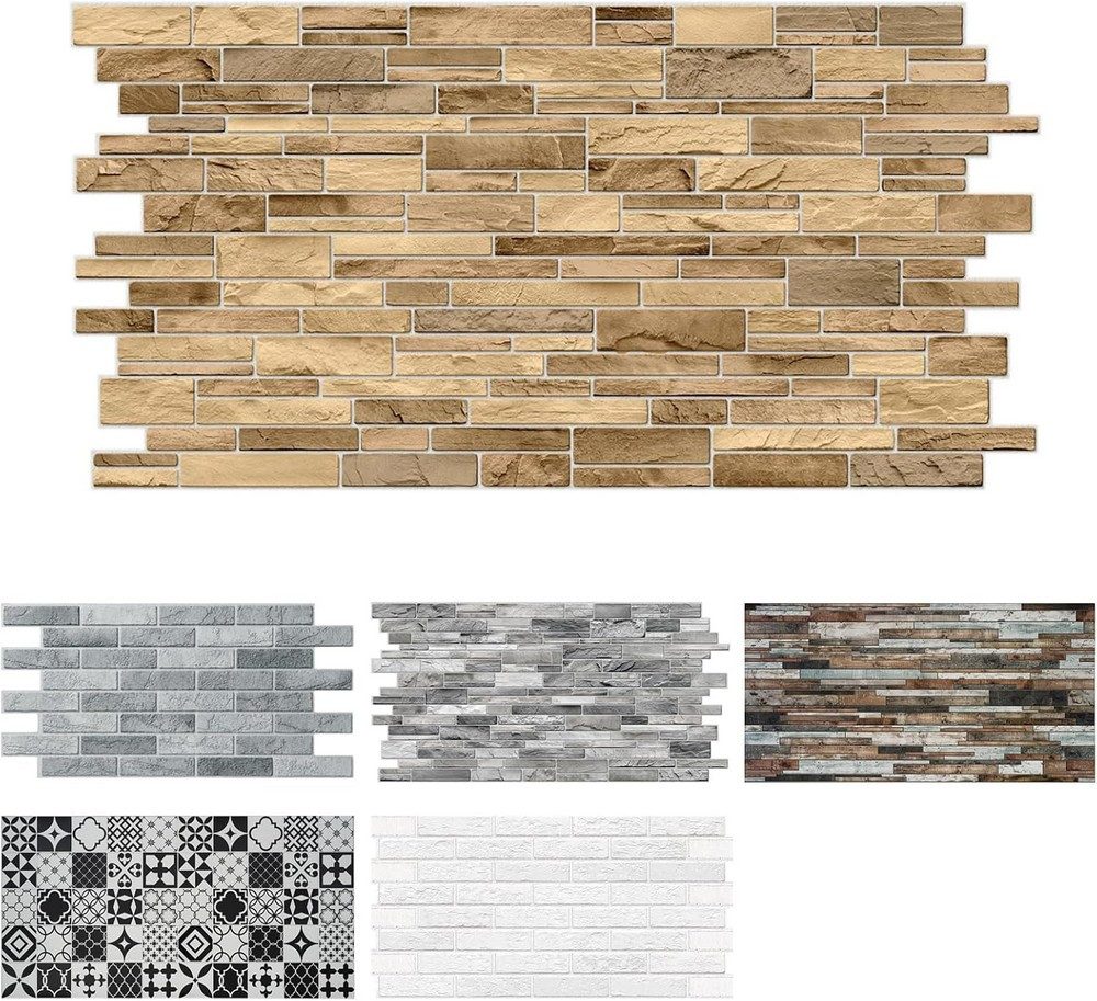 MDEKOR 3D Wandpaneel PVC Wandverkleidung 48,5x96 cm für Küche, Bad & mehr, günstig online kaufen