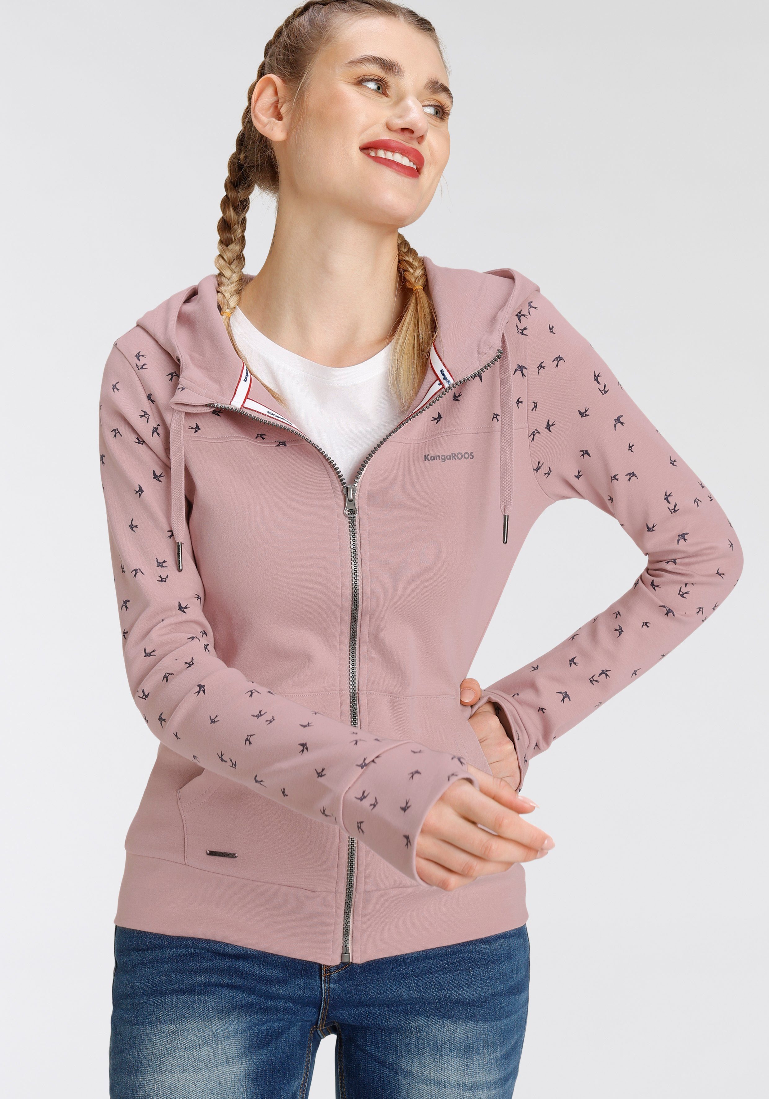 Kapuzensweatjacke KangaROOS NEUE KOLLEKTION rose