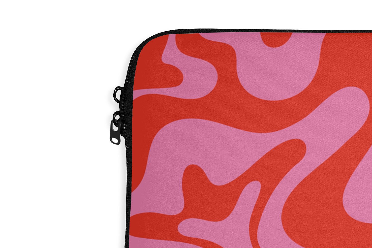MuchoWow Laptop-Hülle Abstrakt - Muster - Rot - Rosa - Minimalistisch 13.3 Zoll, Laptopsleeve, weiches Innenfutter zum Schutz Kratzern, Laptoptasche