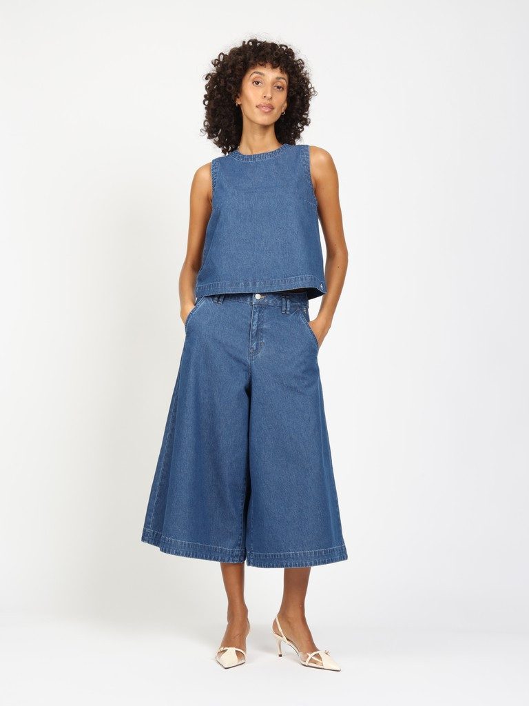 GANG Sweatshorts 94ANINNA h-line fit DEEP MIDBLUE
