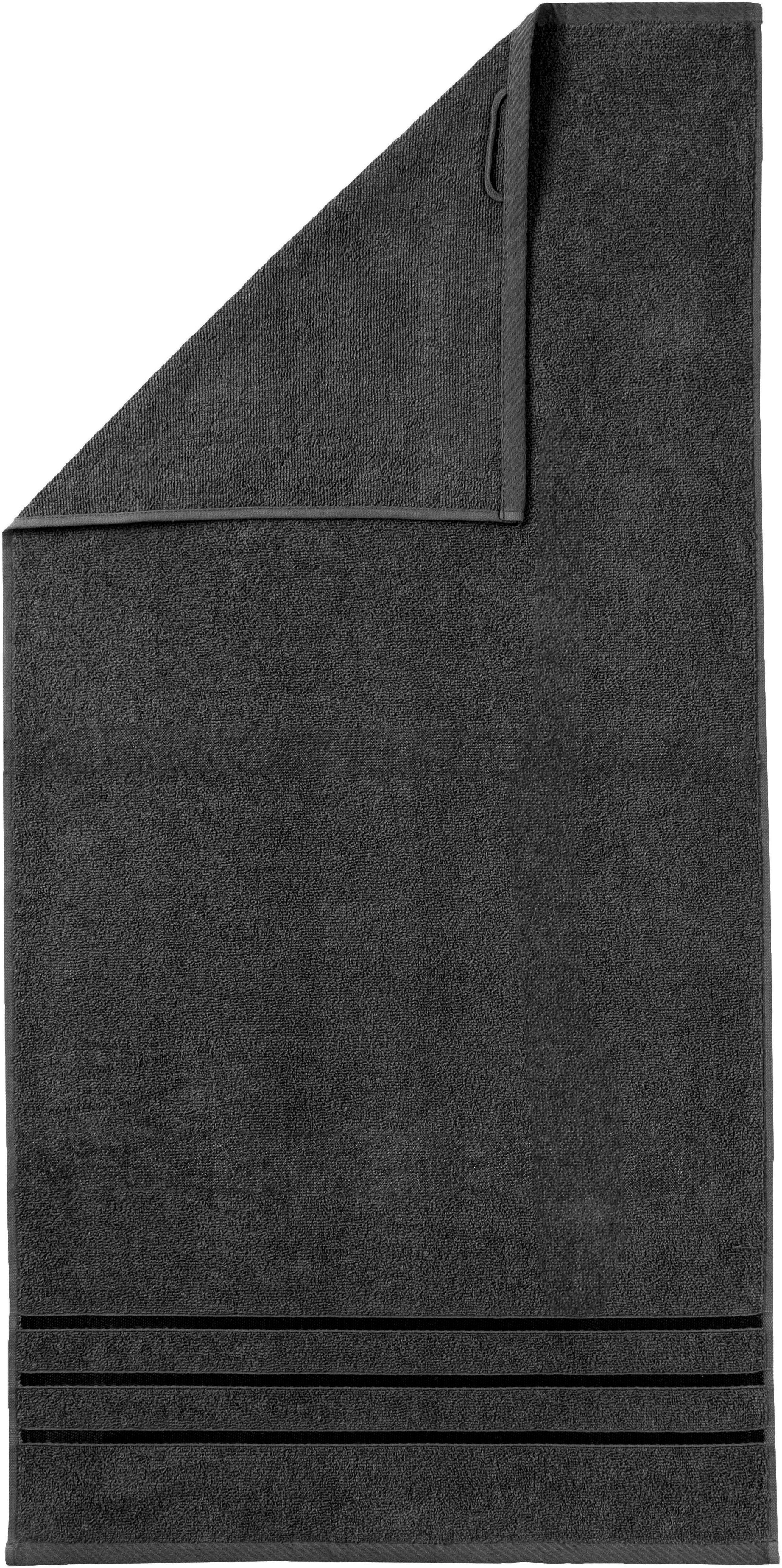 Bruno Banani Handtuch Set Clement, Duschtücher, Handtücher, Seiftücher, Frottier (Set, 6-St), mit dezent glänzender Streifenbordüre, einfarbig, aus 100% Baumwolle