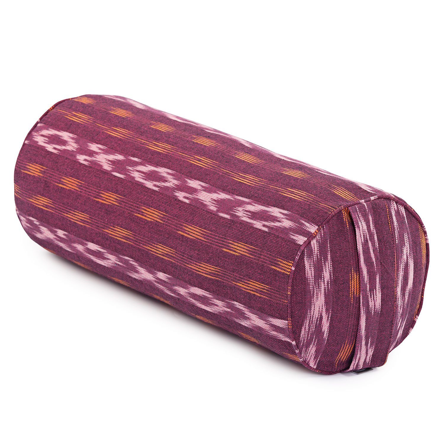 bodhi Yoga Bolster Yoga BOLSTER, ETHNO Collection, Ikat-Webstoff weinrot