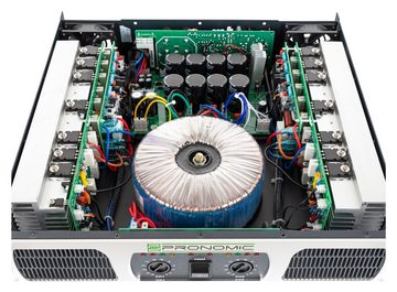 Pronomic TL-400 Endstufe Verstärker (Anzahl Kanäle: 2 Kanal Lautsprecher- Schraubklemmen, 2000 W, Stereo-Leistungsverstärker mit 2x 1000 Watt an 2 Ohm)