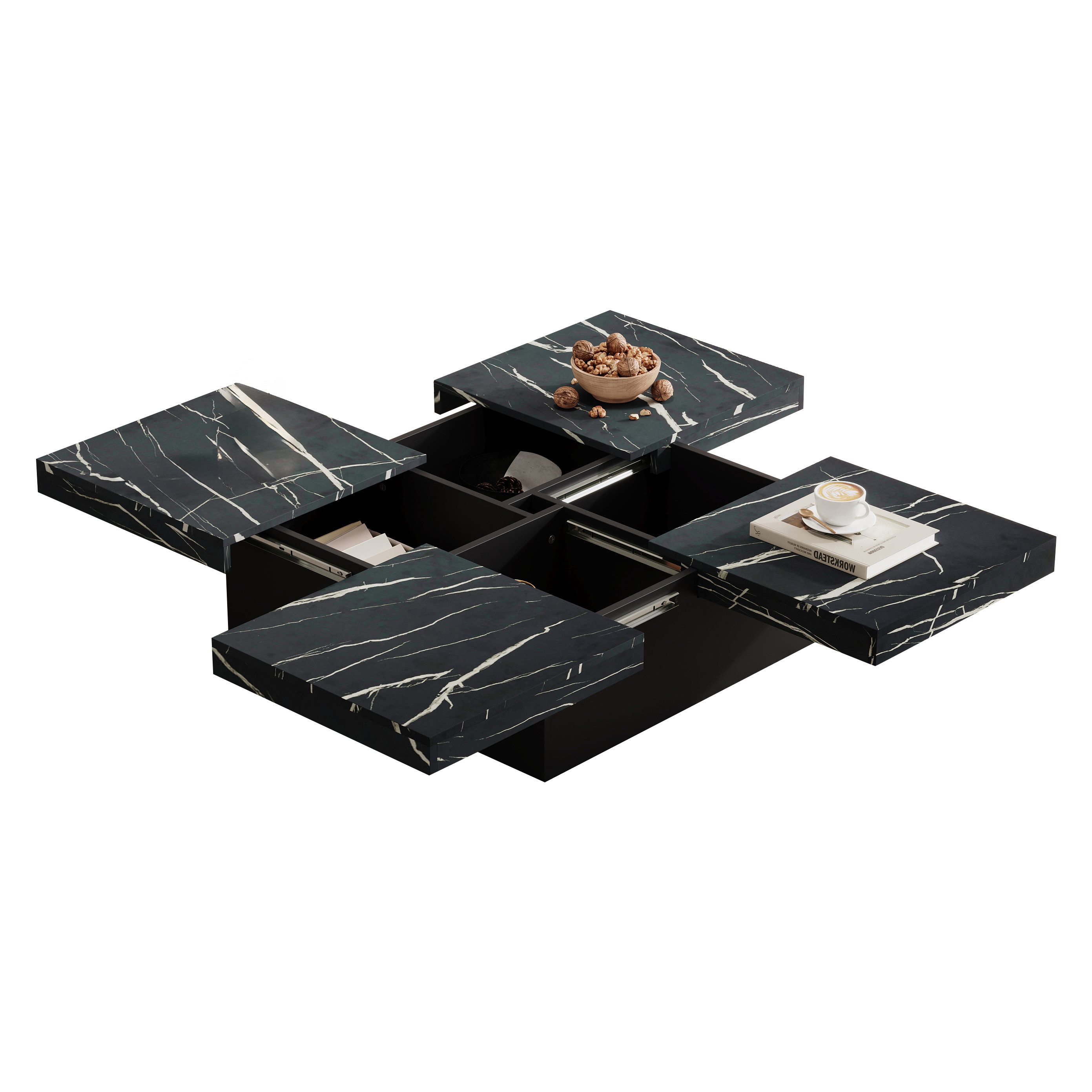 OKWISH Couchtisch Quadratischer Beistelltisch (Satztisch, Beistelltisch, günstig online kaufen