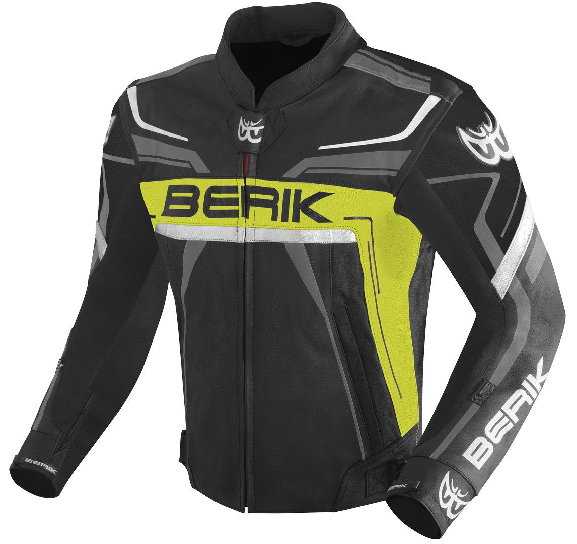 Berik Motorradjacke Absolute Race Motorrad Lederjacke herausnehmbares Innenfutter