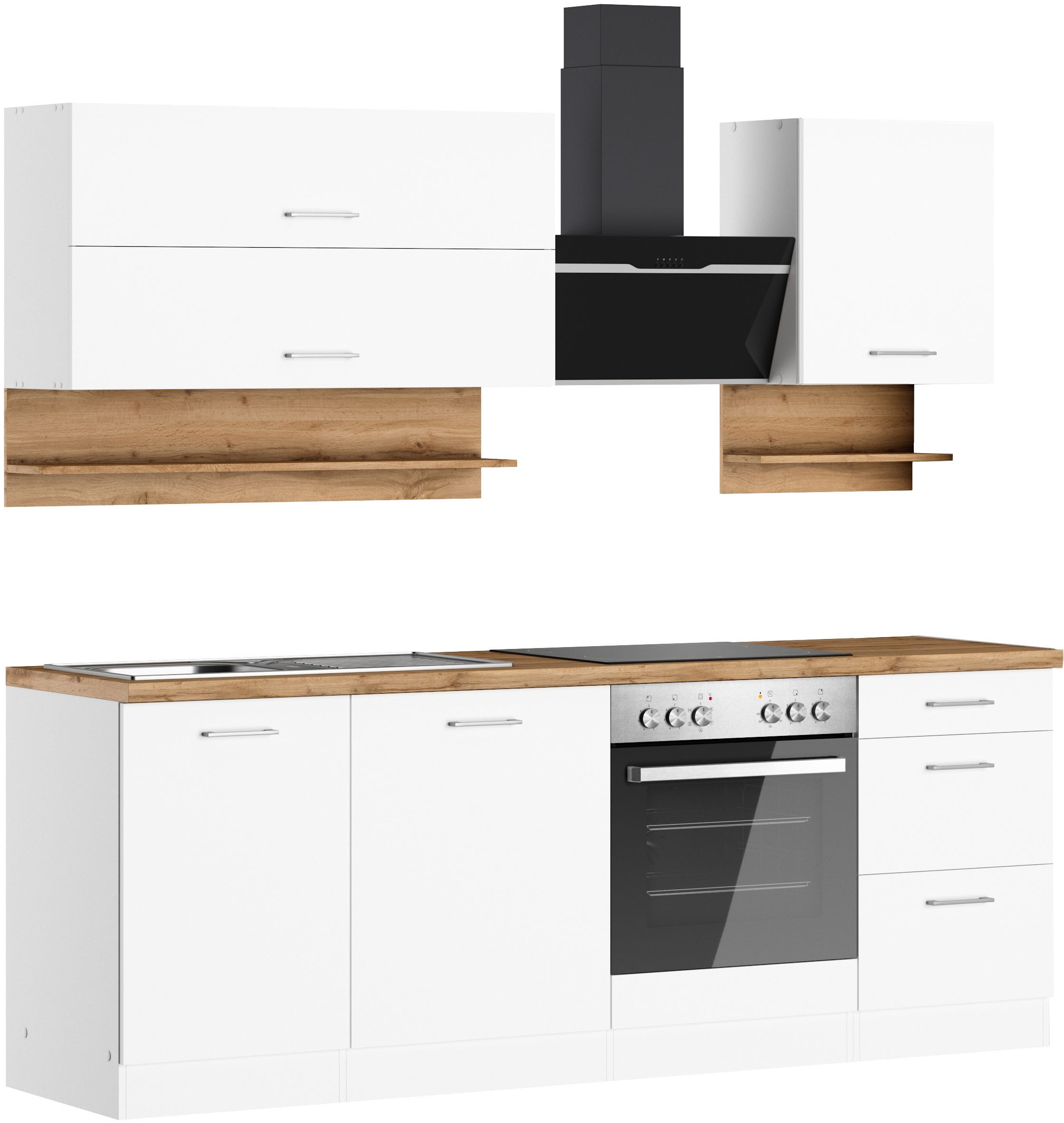 KOCHSTATION Küchenzeile KS-Milan, 220 cm breit, günstig online kaufen
