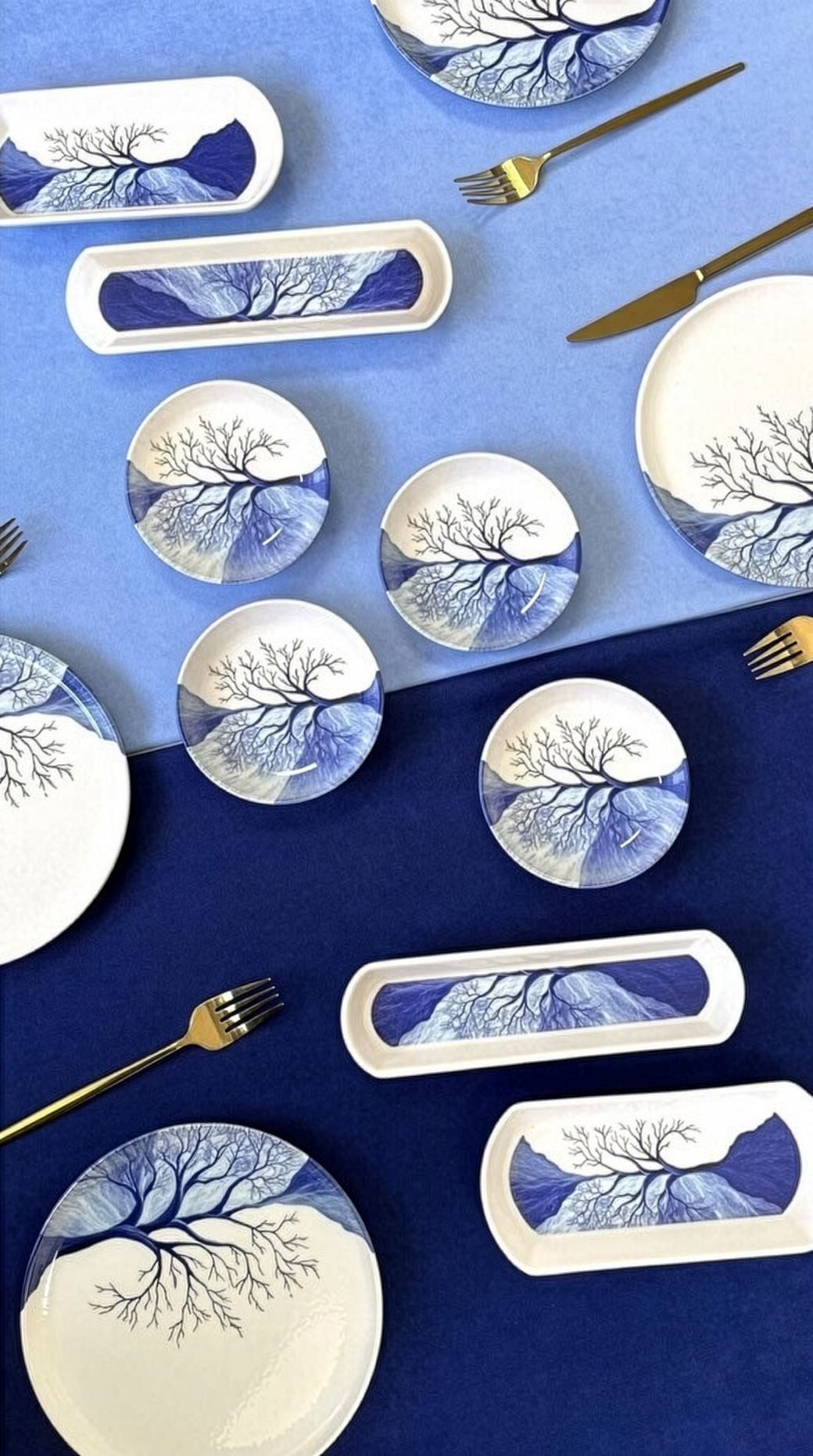 Hermia Concept Frühstücks-Geschirrset Bohemisch (14-tlg), 6 Personen, Keramik, 14-teiliges Set für 6 Personen