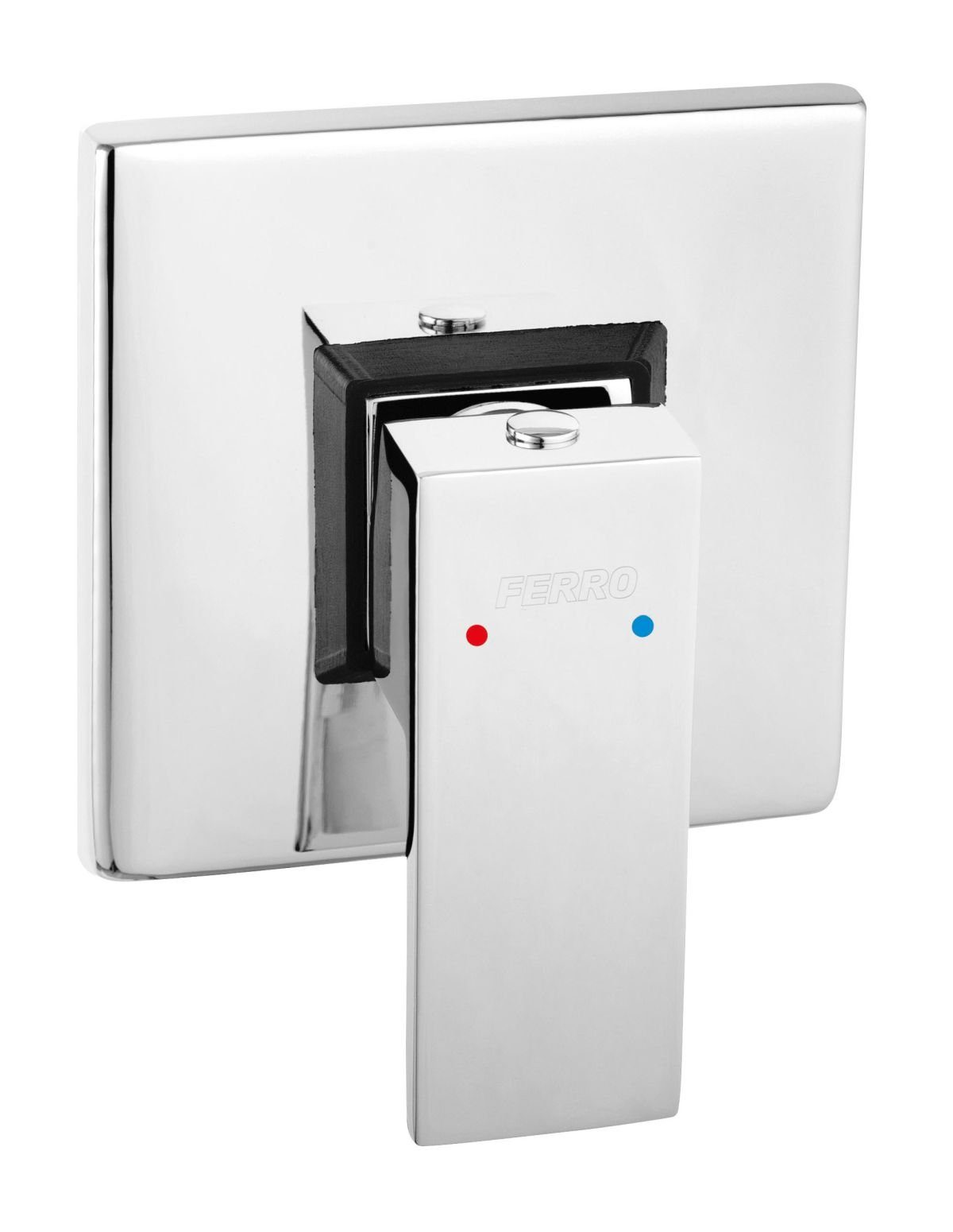 Ferro Duscharmatur ZICCO Unterputz Brausearmatur Mischbatterie eckig, Chrom, BZI7PA