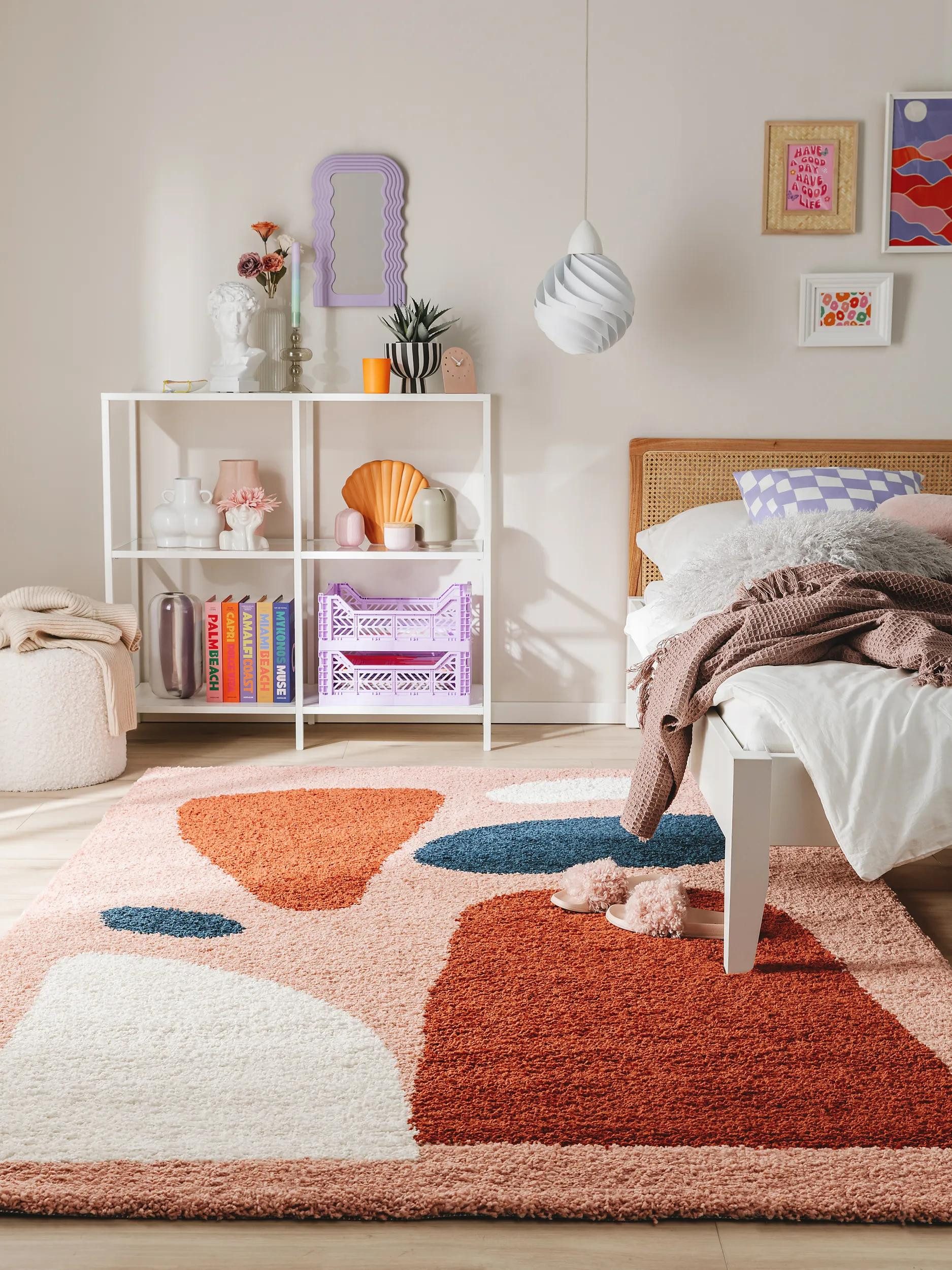 benuta Hochflor-Teppich Louise, rechteckig, Höhe: 21 mm, Teppich Wohn-, Ess- und Schlafzimmer, Flur, Kunstfaser, Gemütlich