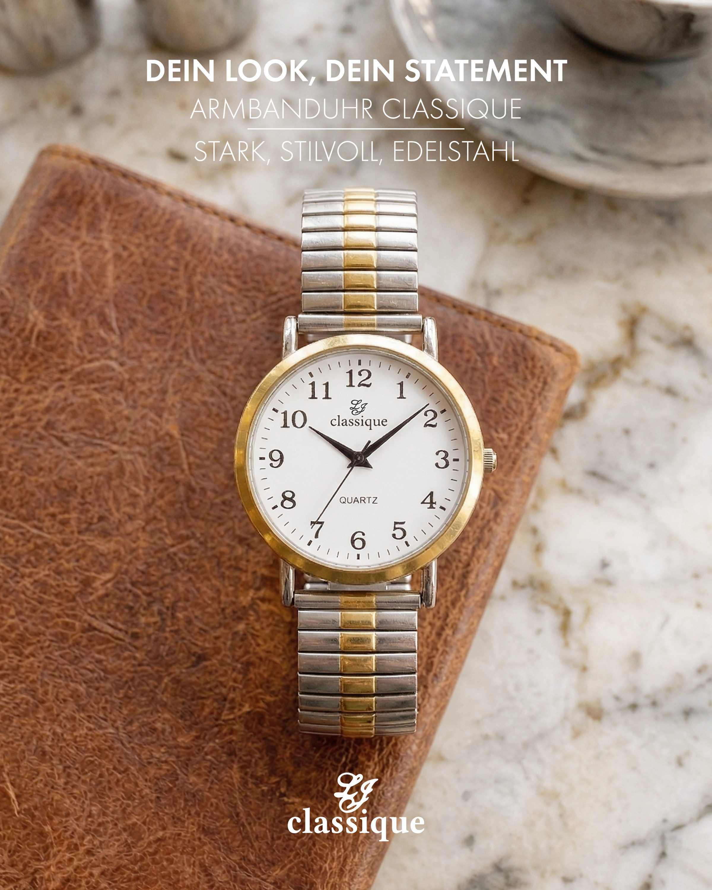 classique Quarzuhr Mineralglas