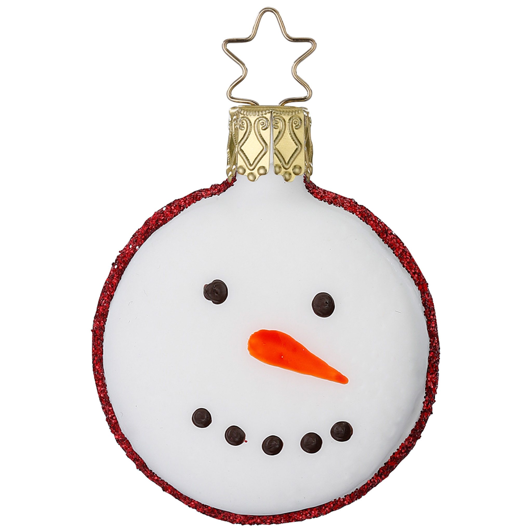 INGE-GLAS® Christbaumschmuck, Christbaumschmuck Schneemann Keks 5,5cm Glas Figur im Vergleich