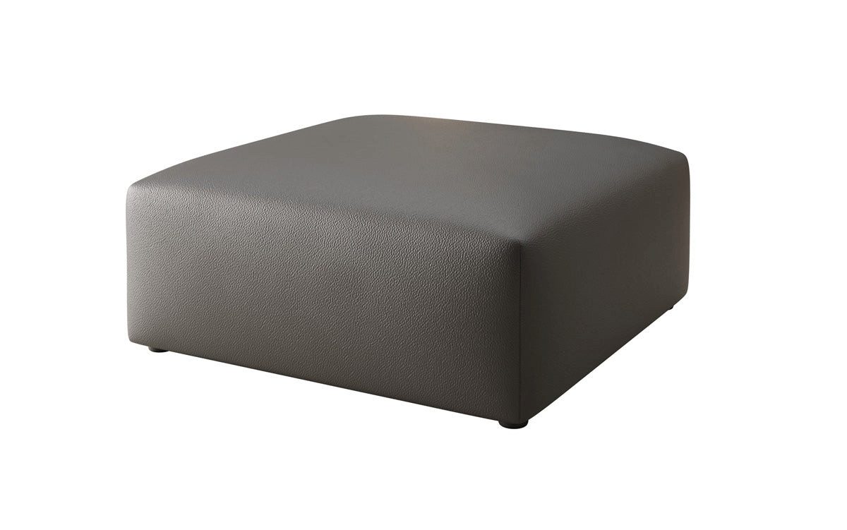 Luxusbetten24 Sitzhocker Beistellhocker 80 cm Snug, mit hochwertigem Lederbezug