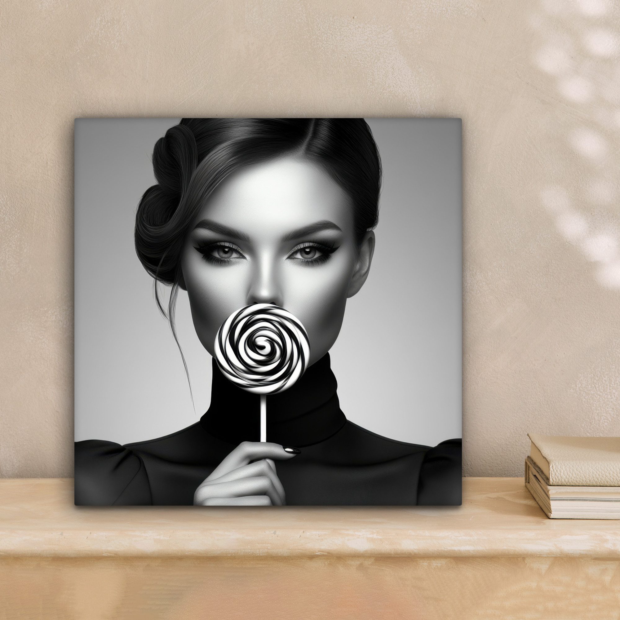 OneMillionCanvasses® Leinwandbild Frau - Lolly - günstig online kaufen