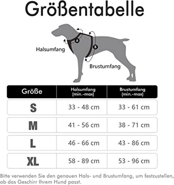 Housruse Hunde-Geschirr Hundegeschirr, verstellbarer Brustgurt für Hunde, Anti-Zug-Geschirr, reflektierende Hundeweste, einfache Steuerung, bequem, atmungsaktiv