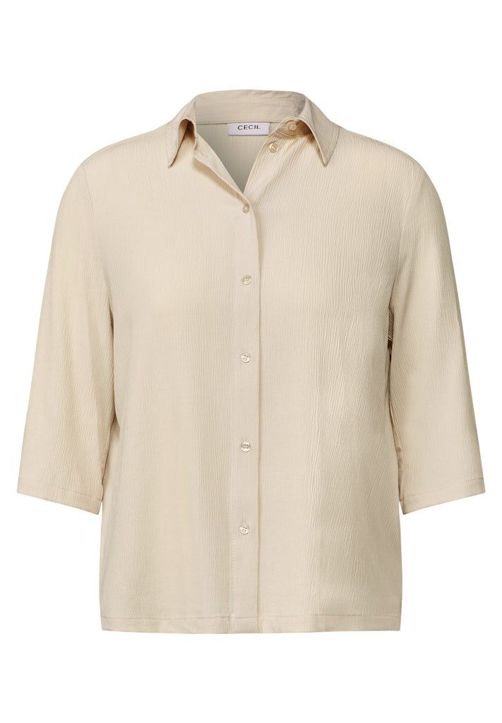 CECIL Blusenshirt Solid Structure Short Blouse günstig online kaufen