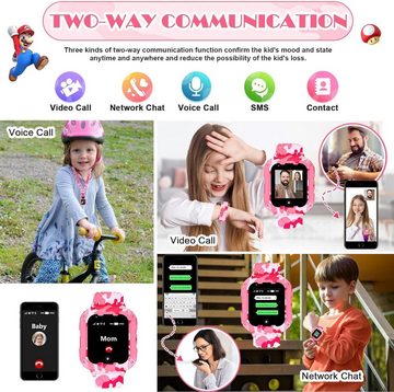 LiveGo Smartwatch (SIM-Karte), Kinder uhr 4G sicheres mit Abnehmbarem Gehäuse, GPS-Tracker SOS Kamera