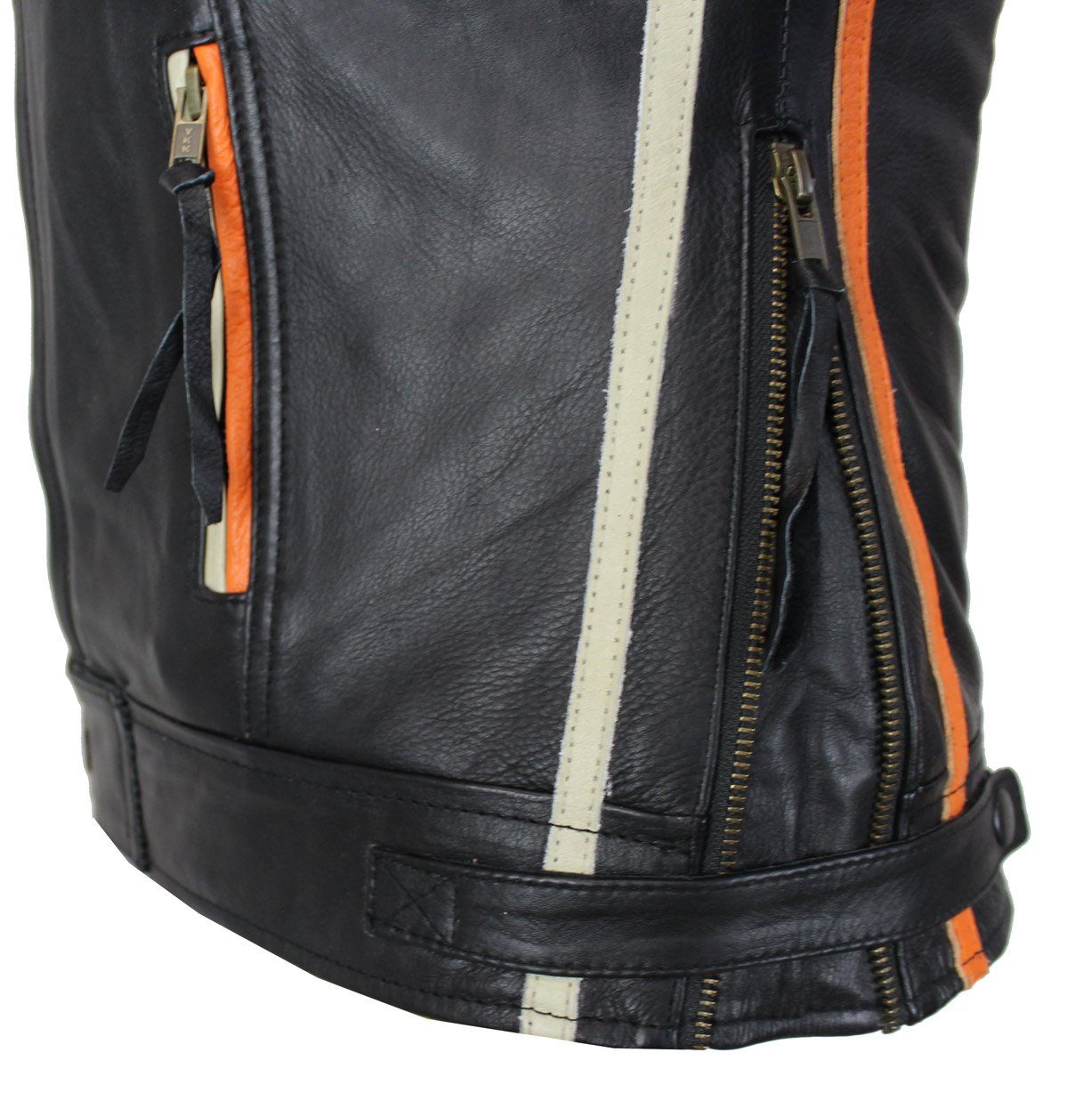 Alpha Speeds Motorradjacke - /Freizeit Damen Lammlederjacke Bikerjacke Highway 11 (mit einer abnehmbaren Kapuze) aus weichem Lammleder, inklusive einsetzbarer Protektoren