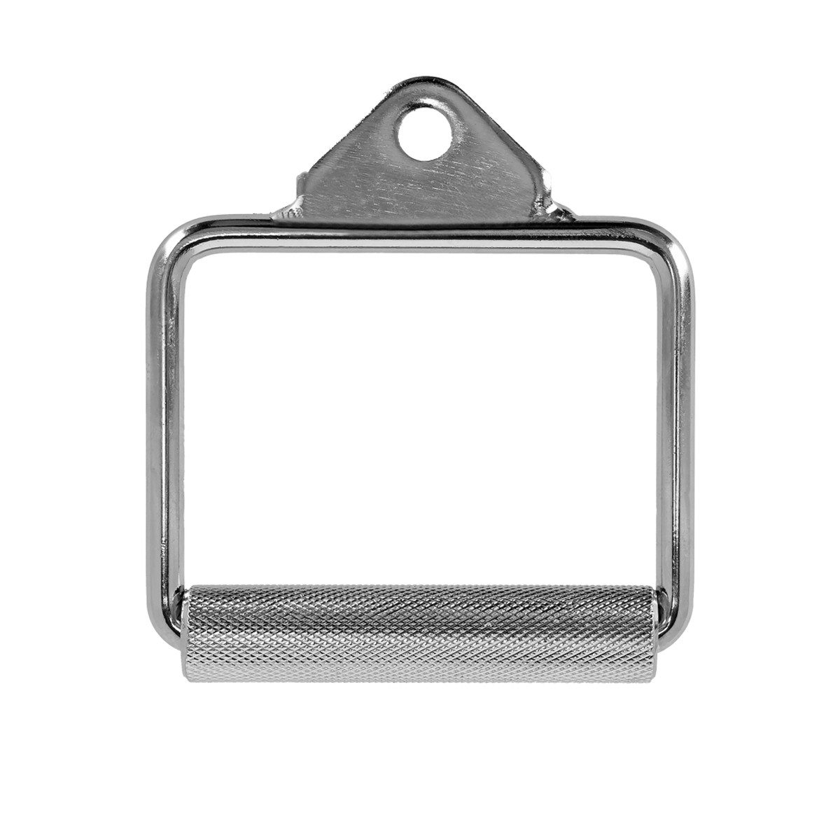 HMS Kraftstation UW03 Einhandgriff Trainingsgriff für Kraftstationen 143 × 160 × 25 mm, verchromter Stahl, gerändelt & gummiert, drehbar, für Lat- & Kabelzug