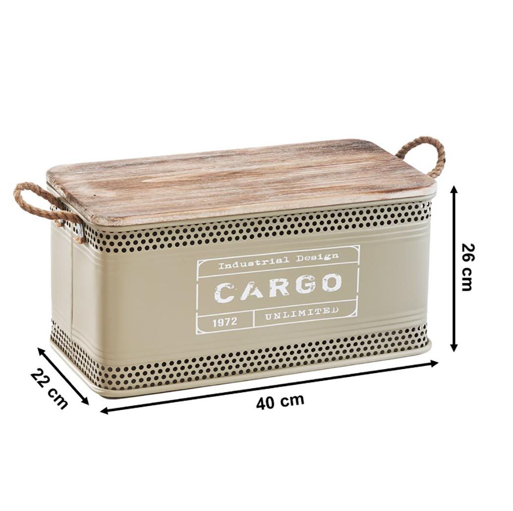 Kobolo Aufbewahrungskorb Aufbewahrungsbox Wäschebehälter LOFT aus Metall un günstig online kaufen