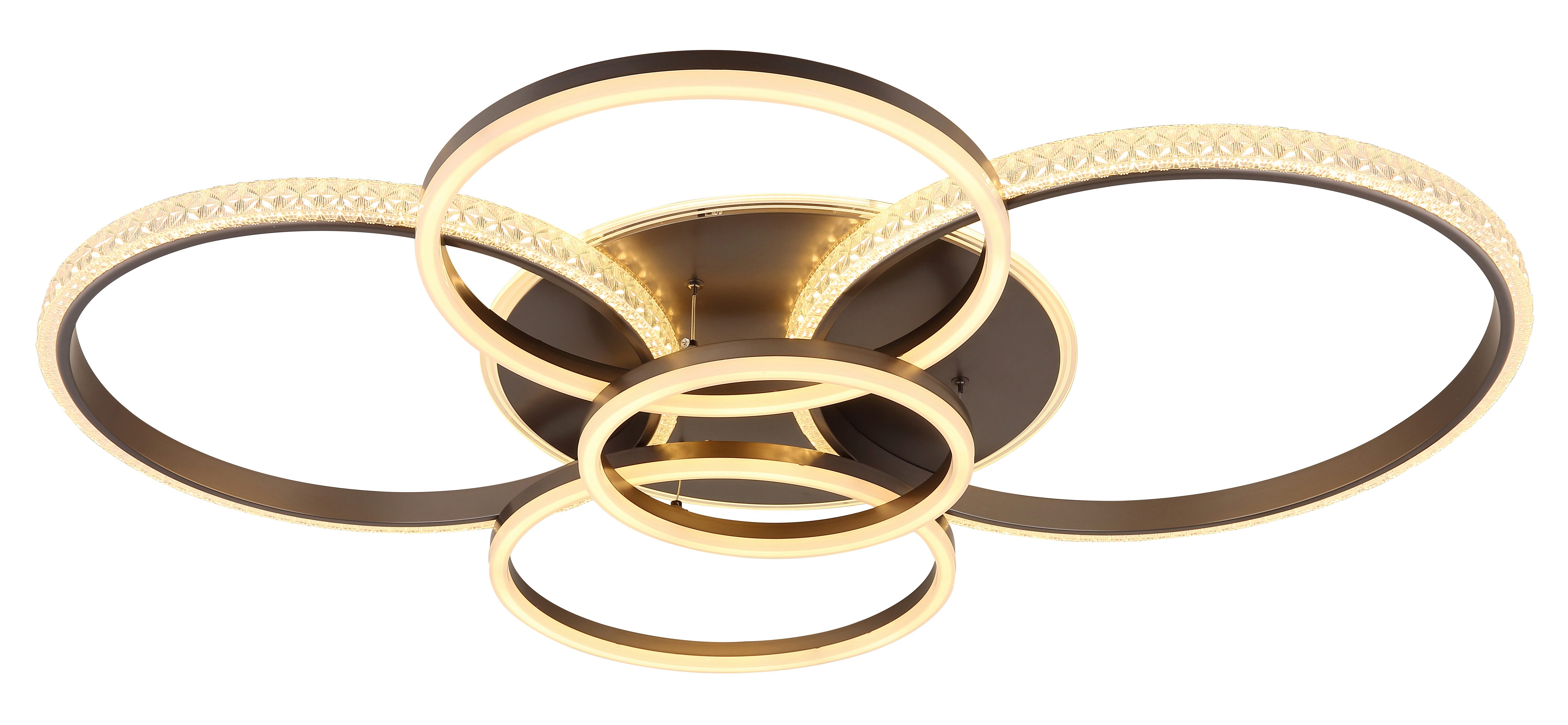 GLOBO LIGHTING Deckenleuchte LORELEI, LED fest integriert, Warmweiß, Deckenlampe Wohnzimmer-Leuchte Schlafzimmer-Leuchte Flur Küche