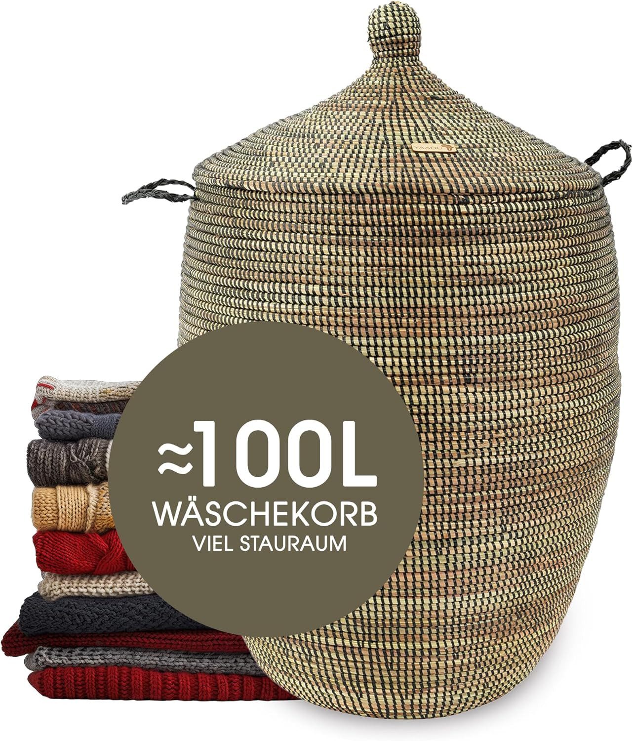 YAADU Wäschekorb mit Deckel 100L – günstig online kaufen