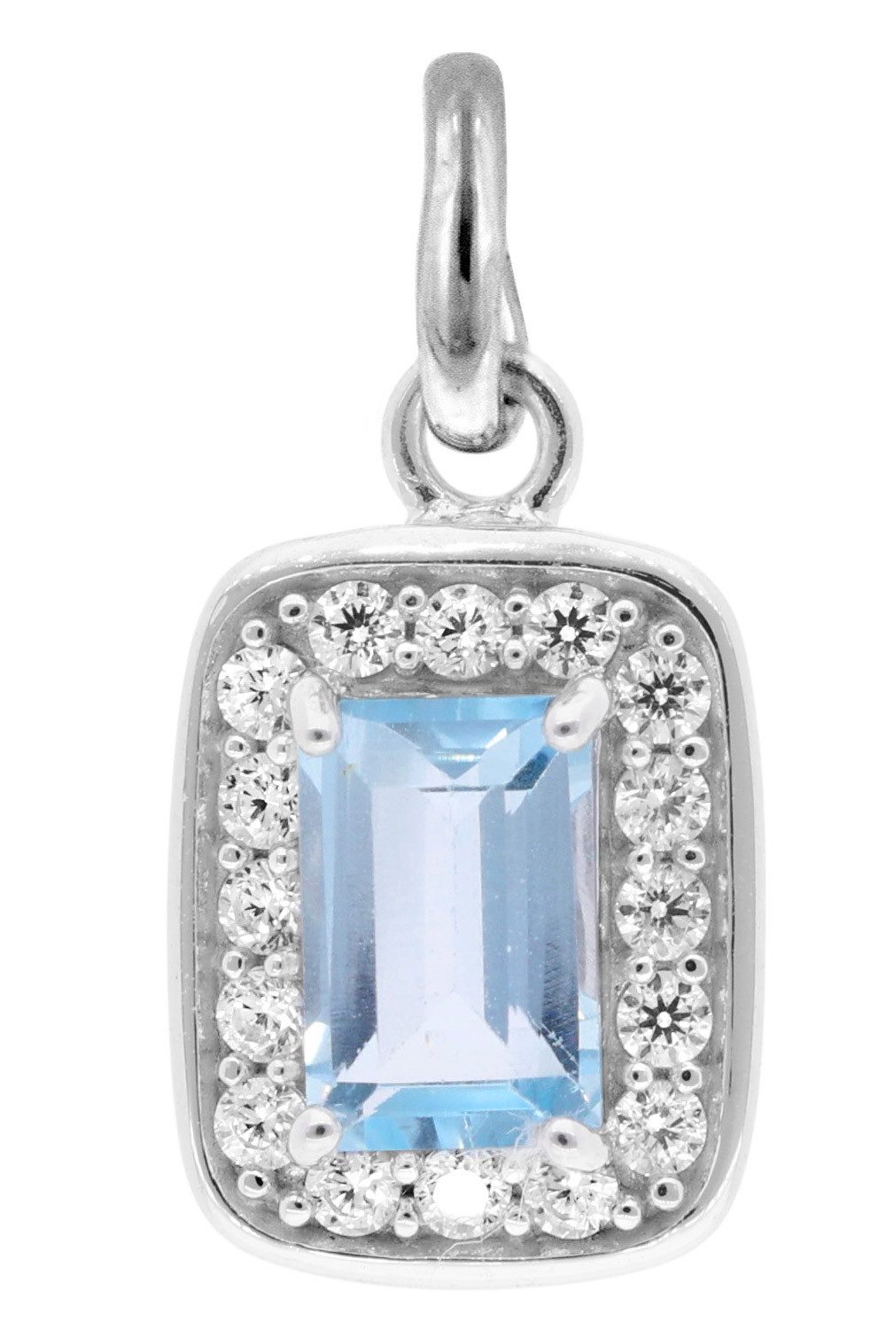 trendor Panzerkette Anhänger Blautopas/Zirkonia 333 Weißgold günstig online kaufen