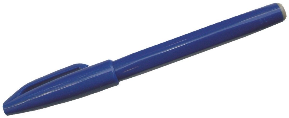 PENTEL Filzstift Faserschreiber Sign Pen 0,8mm Rundspitze blau (12 Stück)