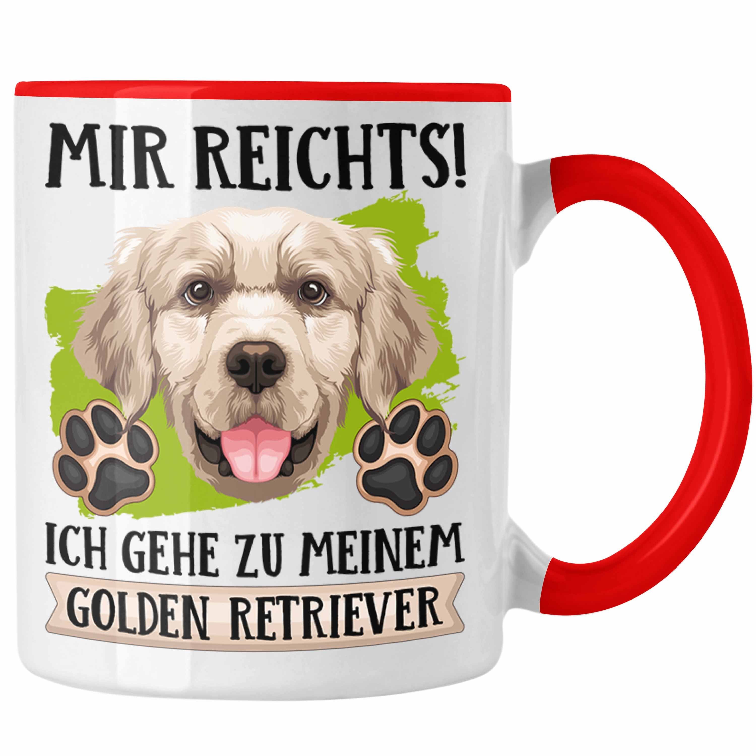Trendation Tasse Golden Retriever Besitzer Tasse Geschenk Lustiger Spruch Geschenkidee Rot | Teetassen
