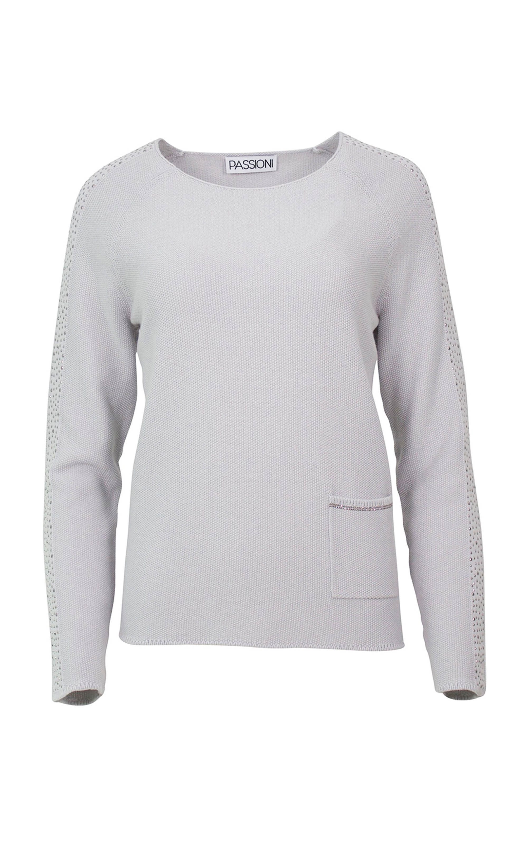 Passioni Rundhalspullover Strickpullover mit Glitzer-Effekt günstig online kaufen