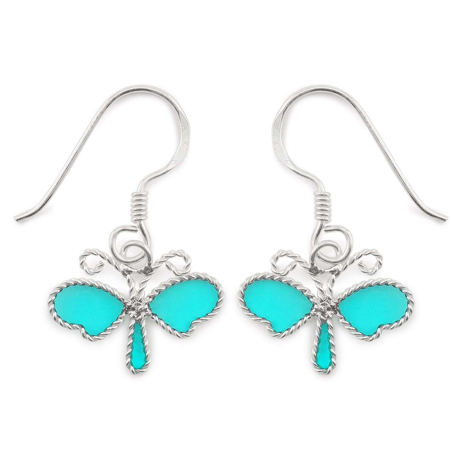 Monkimau Paar Ohrhänger Damen Ohrringe Libellen Ohrhänger 925 Silber (Packung)