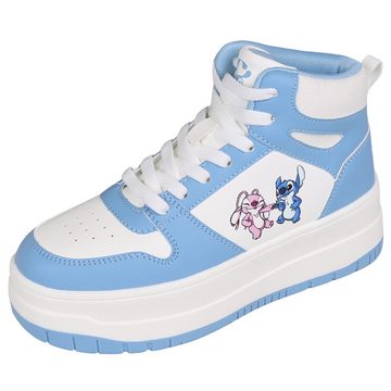 Sarcia.eu Stitch Disney Damen High-Top Sneaker, blau-weiß 41 EU / 8 UK Sneaker