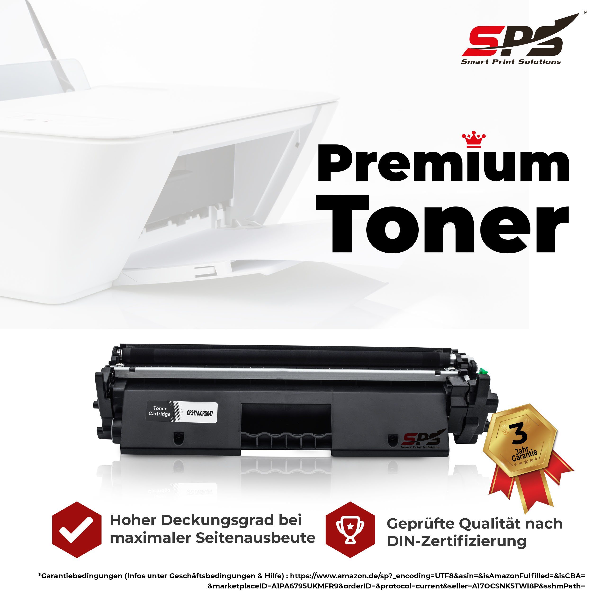 SPS Tonerkartusche Kompatibel für 102 (1er Pack) 17A HP Pro CF217A, M Laserjet