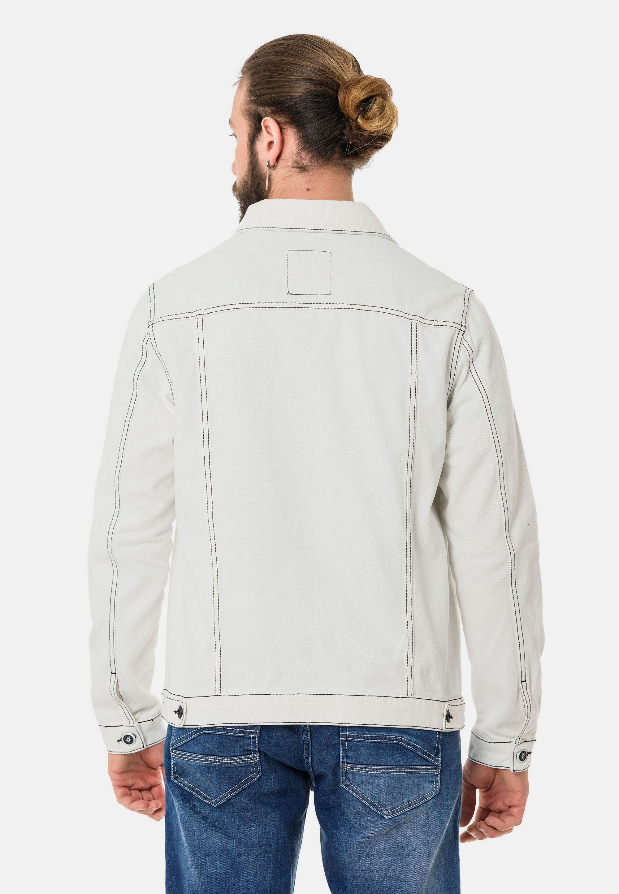 Cipo & Baxx Jeansjacke CJ289 mit Knopfleiste