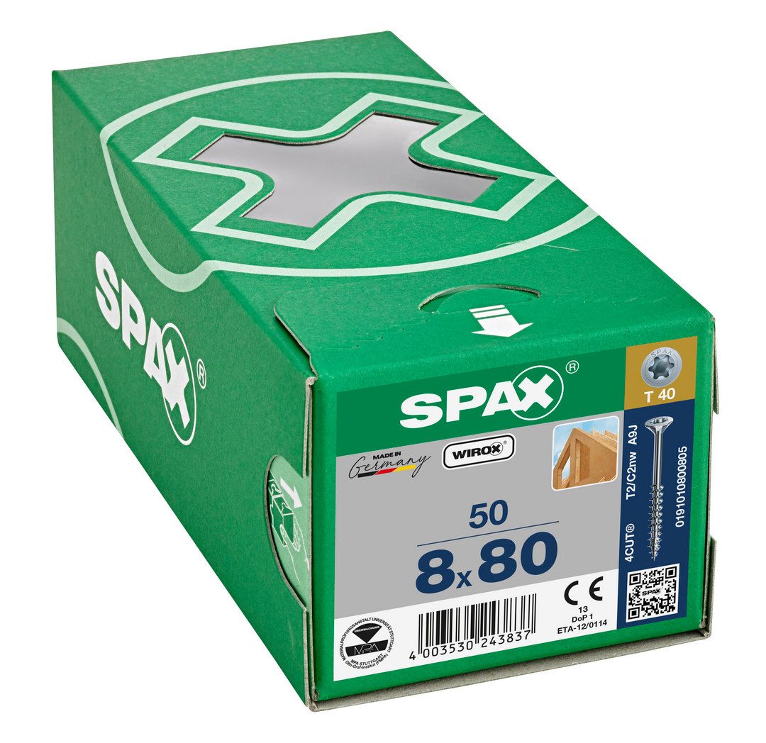 SPAX Schrauben-Set Universalschraube HI.FORCE, Senkkopf, WIROX, T-STAR plus Teilgewinde