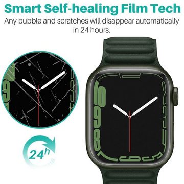 Wigento Smartwatch-Hülle Für Apple Watch Ultra 1 + 2 49mm Hydrogel Schutzfolie Transparent