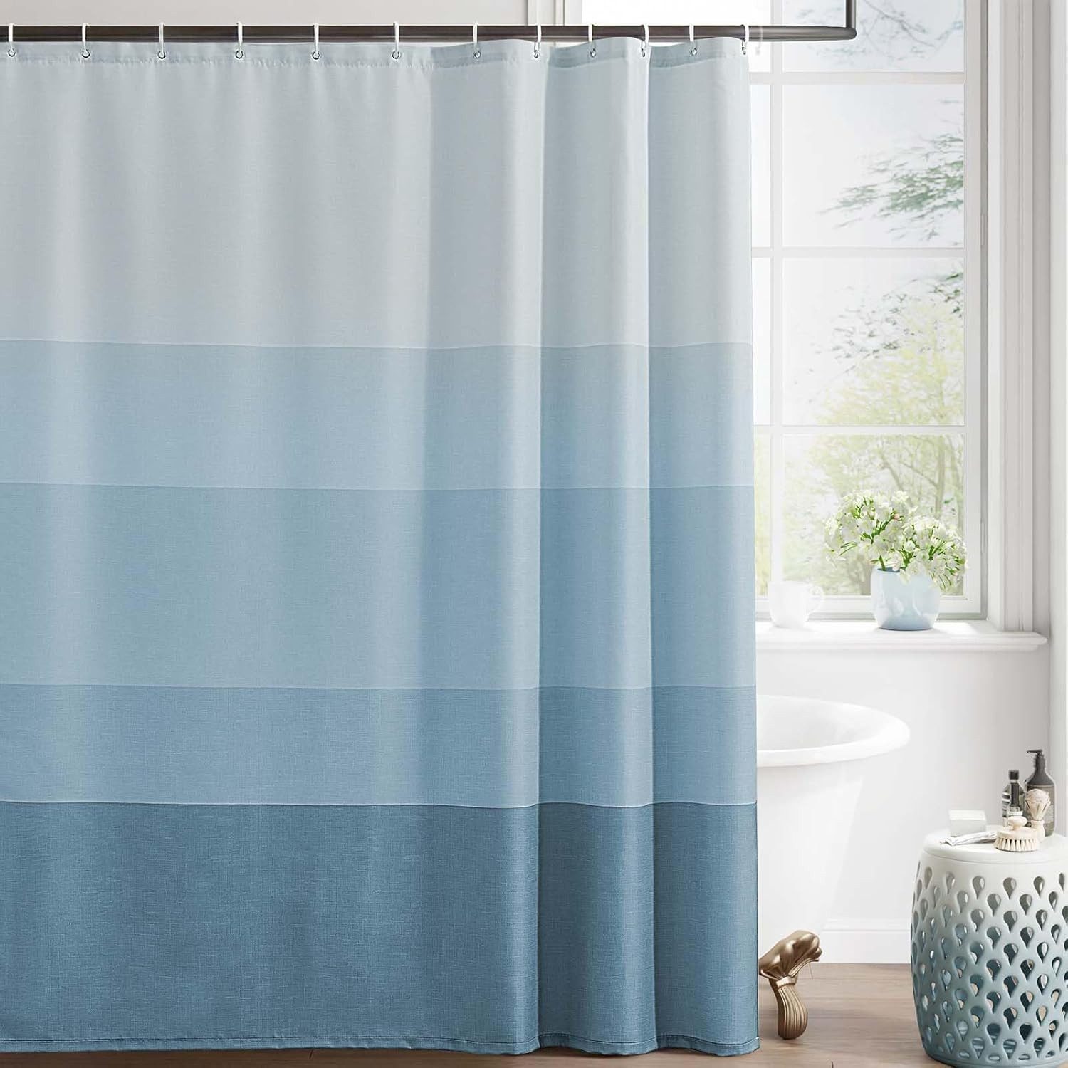 Agger Duschvorhang 180x180 cm Badewanne Waschbar Textil Shower Curtains