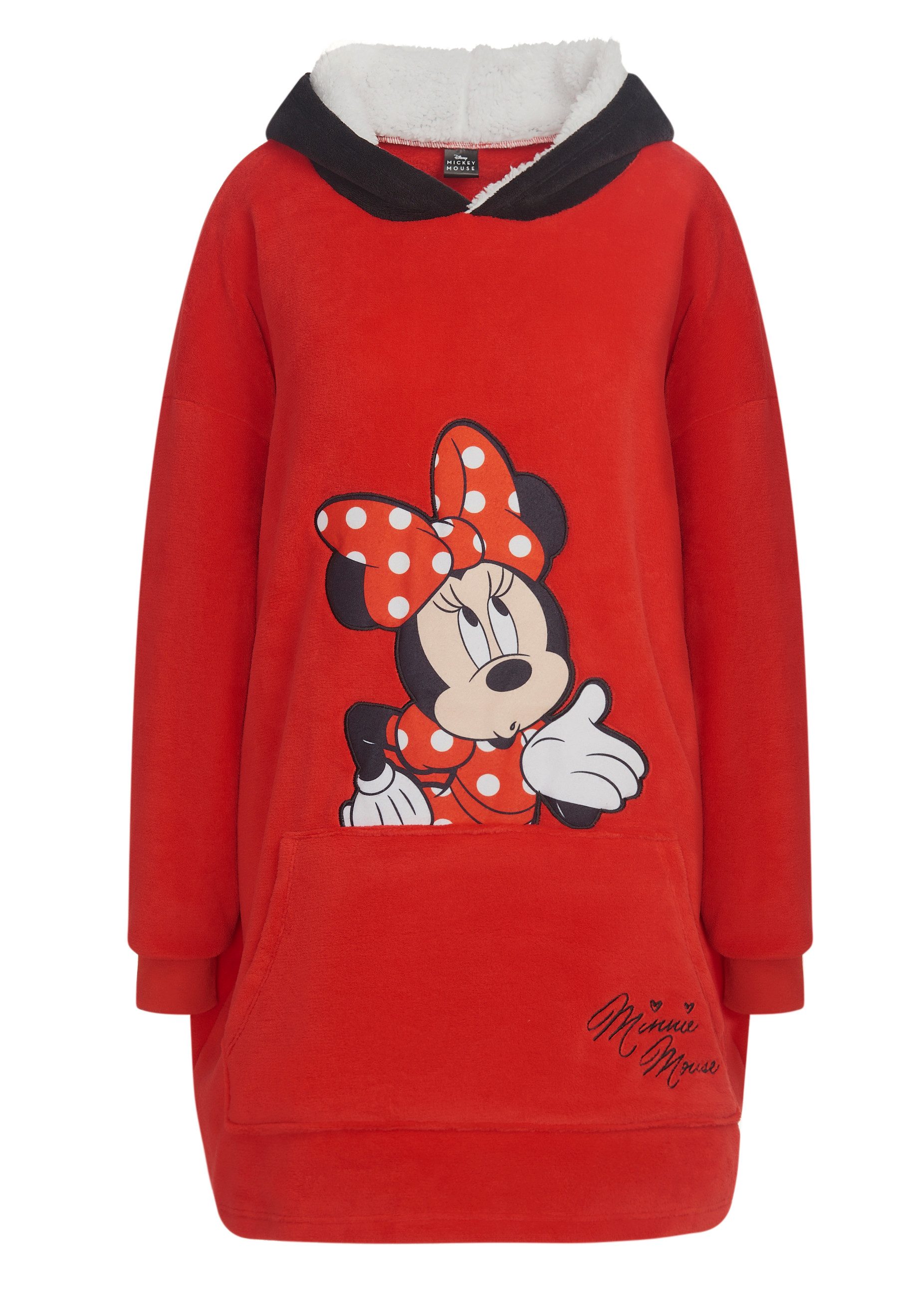 United Labels® Kapuzenpullover Disney Minnie Mouse Oversize Cozy Hoodie Übergroße Kuschelpullover