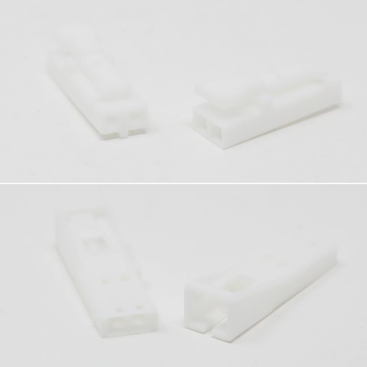 world-trading-net DIN-Stecker Mini-AMP-Steckverbinder 2-polig, weiß, 10er Pack