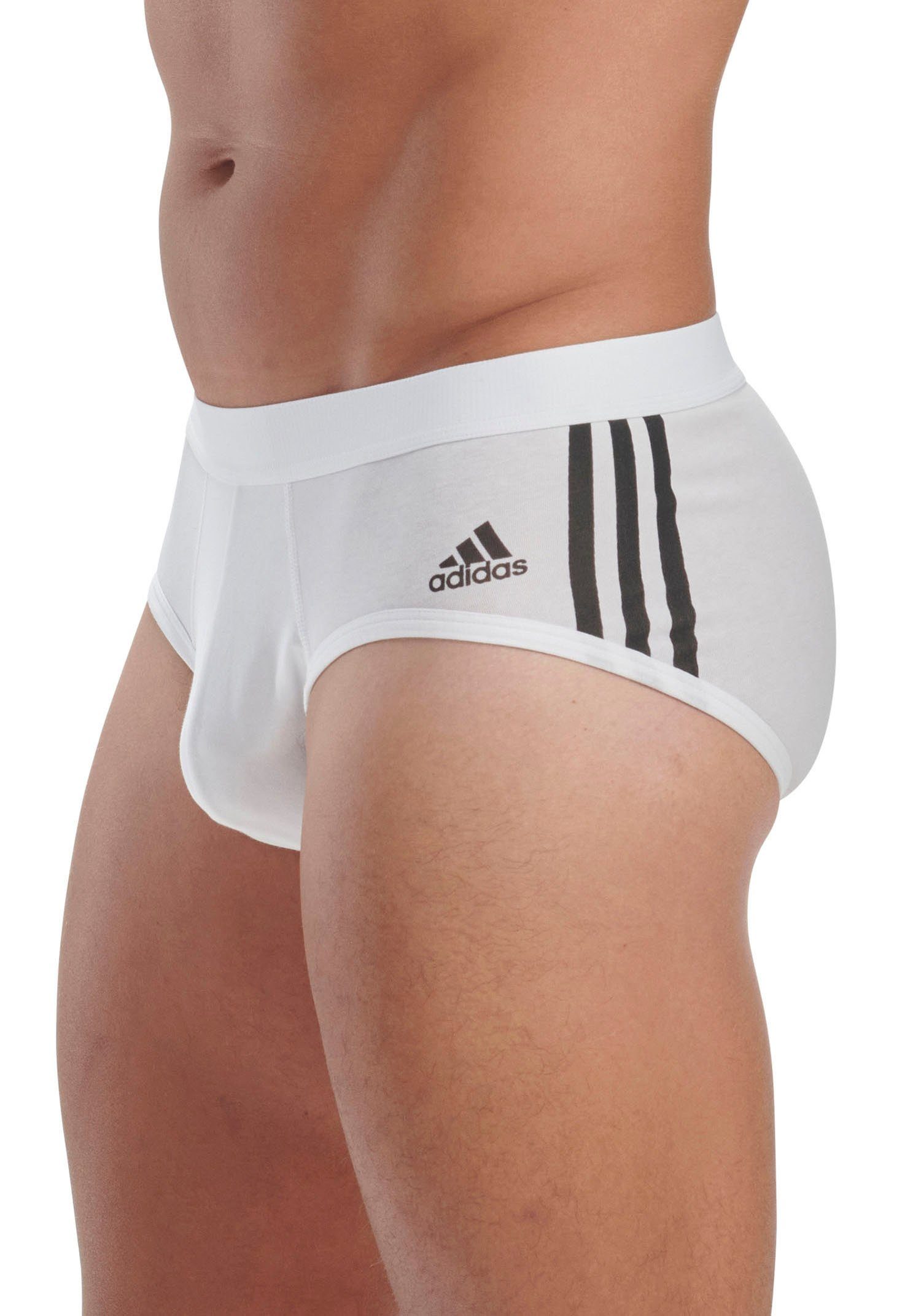 adidas mit schwarz-grau-weiß Sportswear Nahtverarbeitung weicher (3er-Pack) Unterhose Slip