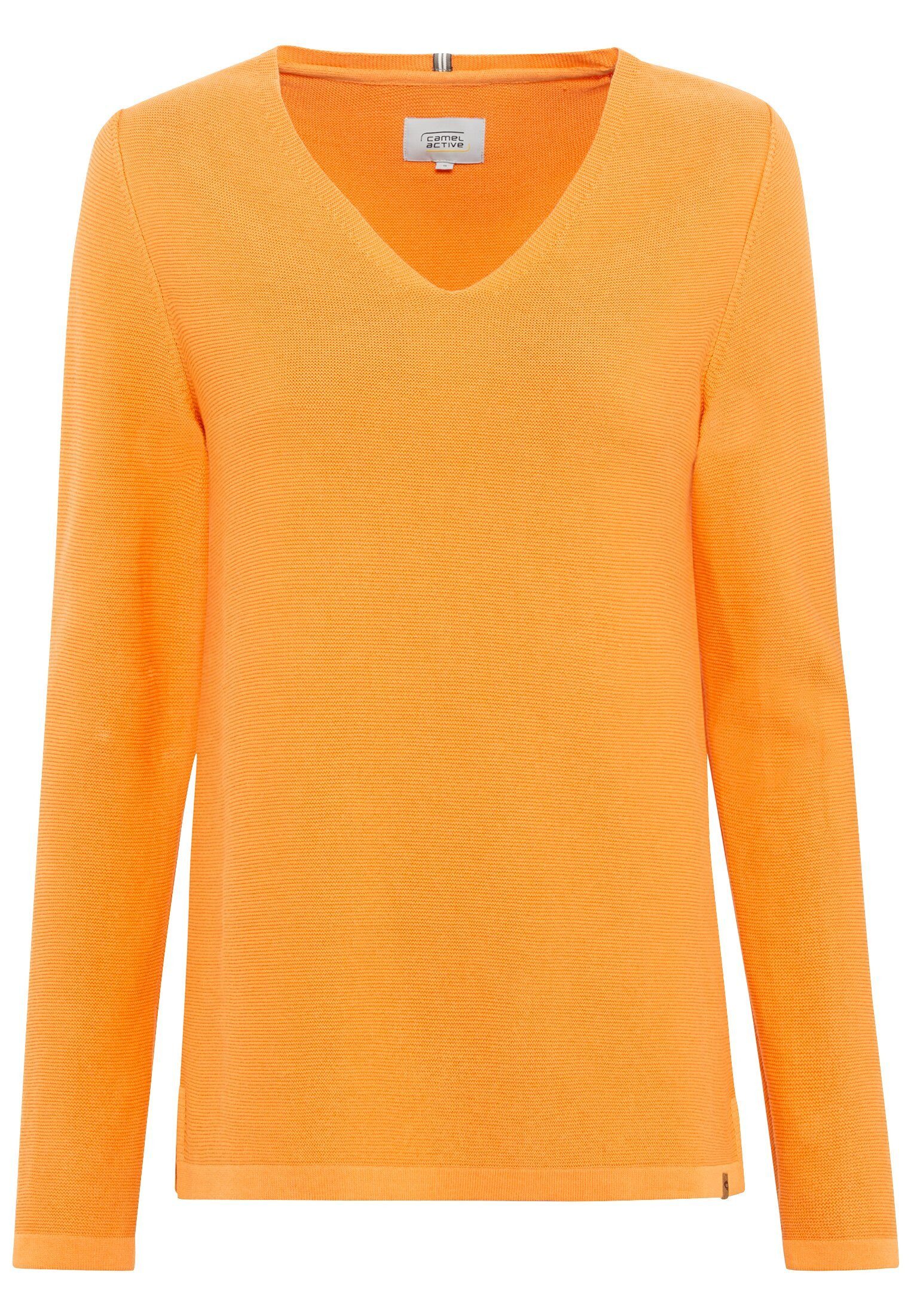 camel active Strickpullover Feinstrickpullover mit V-Ausschnitt günstig online kaufen