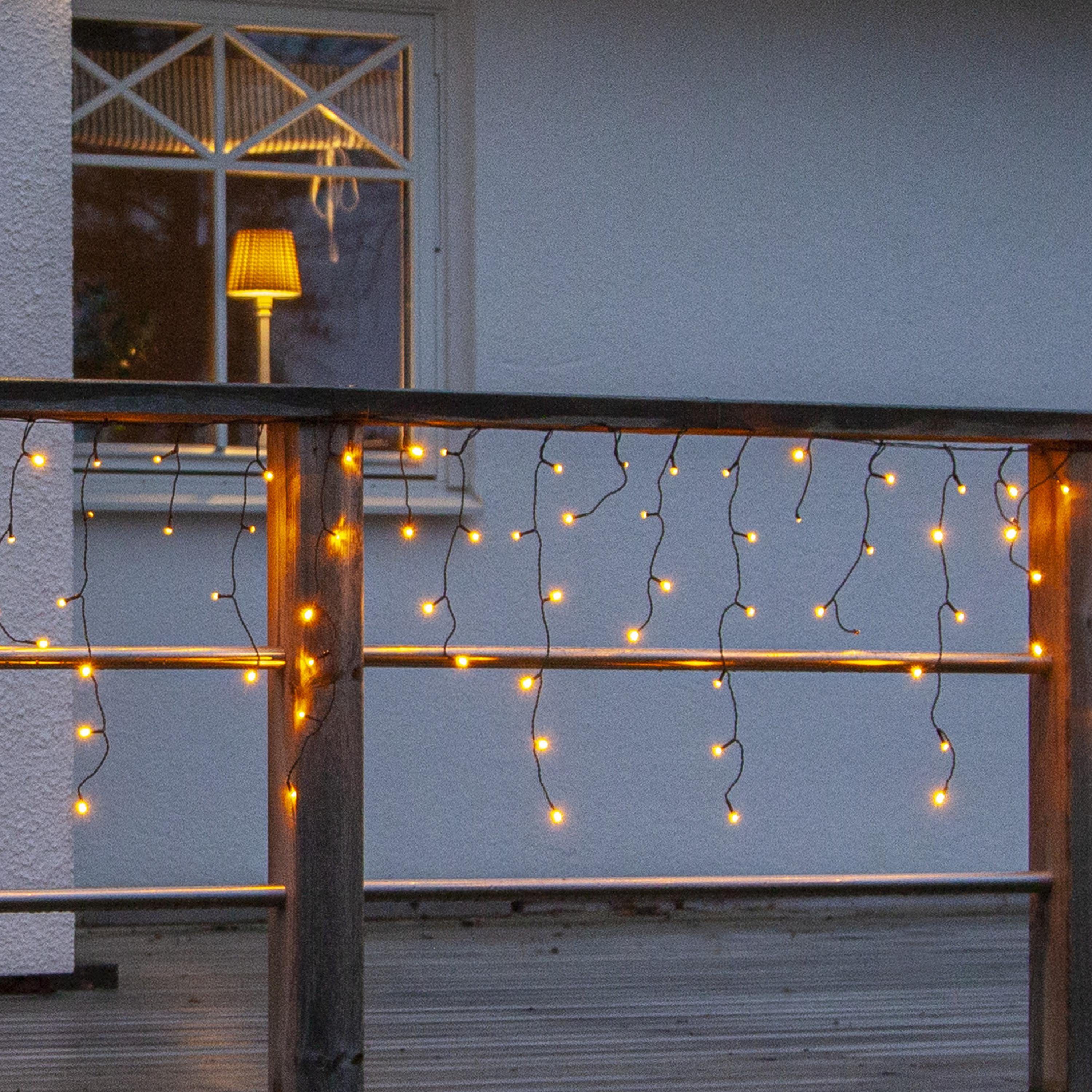 STAR TRADING LED-Lichterkette Golden Warm White, LED Lichtervorhang,Golden Warm White', 480 LEDs, 12m