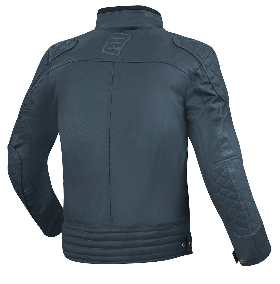 Bogotto Motorradjacke Barton wasserdichte Motorrad Wachsjacke Navy