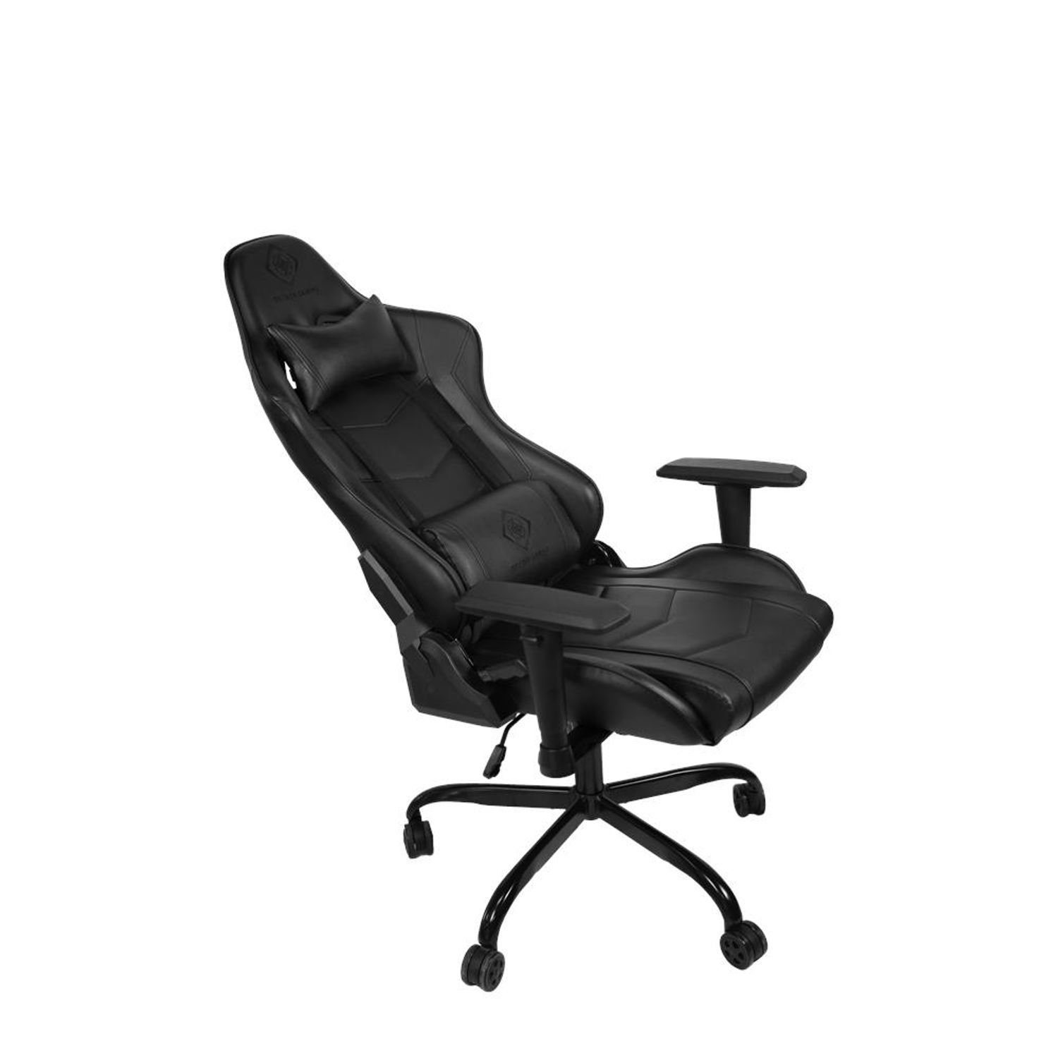 Gaming-Stuhl (kein 110kg 5 Kissen Gamer Rückenlehne, Gaming Stuhl Herstellergarantie Stuhl schw., extra schwarz Jumbo hohe Jahre groß, DELTACO Set), inkl.