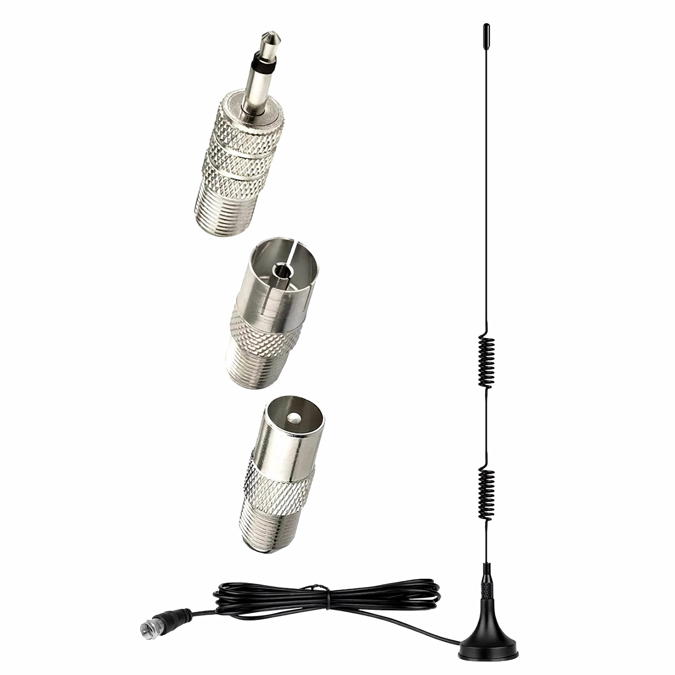 Bolwins O56C DAB UKW FM Radio Antenne 3m Kabel & Magnetfuß für Digitales Radio Innenantenne (FM (UKW), für für Innenbereich, Verstärkung: 7 dB), FM-Dipolantenne Signalverstärkung Einfache Installation