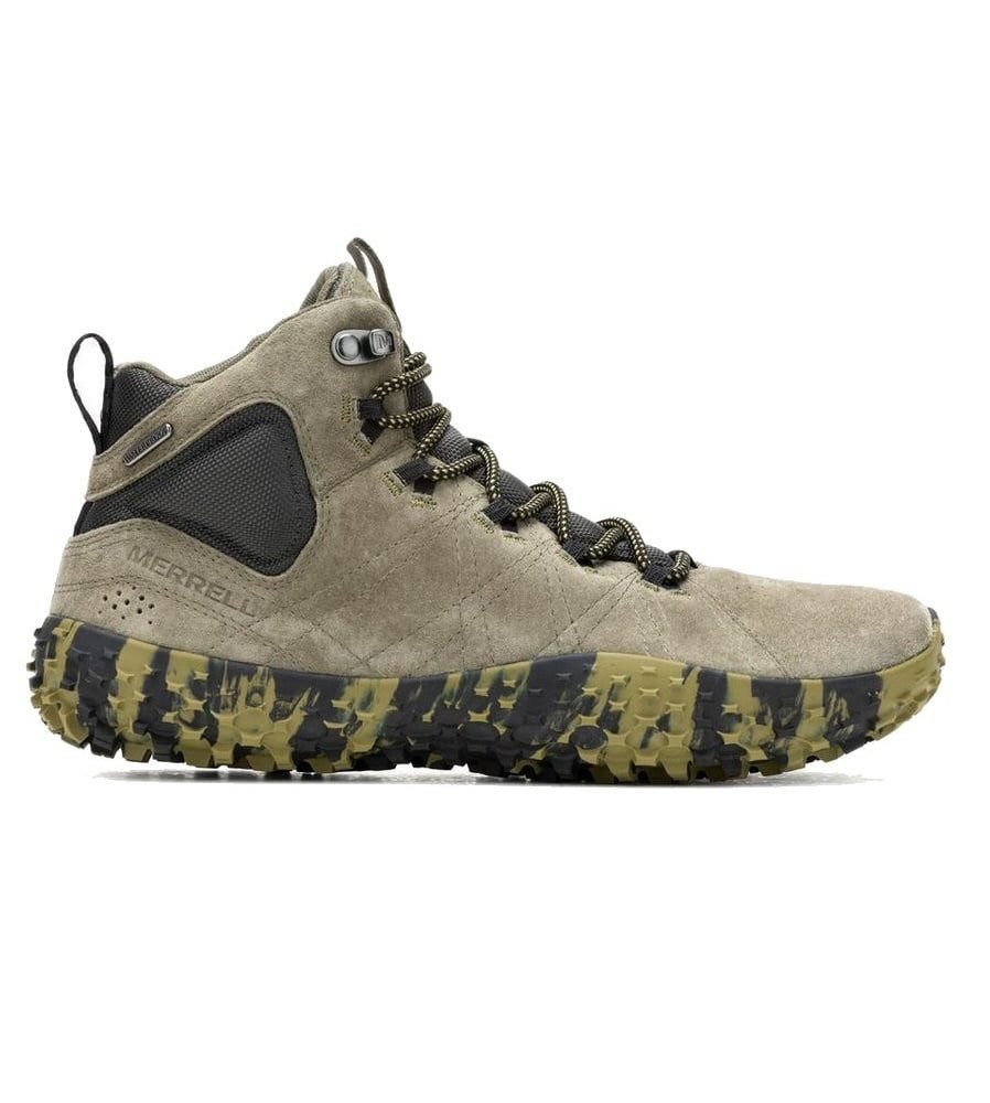 Merrell Wrapt Mid WP (Minimal-Laufschuhe, Leder, wasserdicht) olivegrün Herren Sneaker
