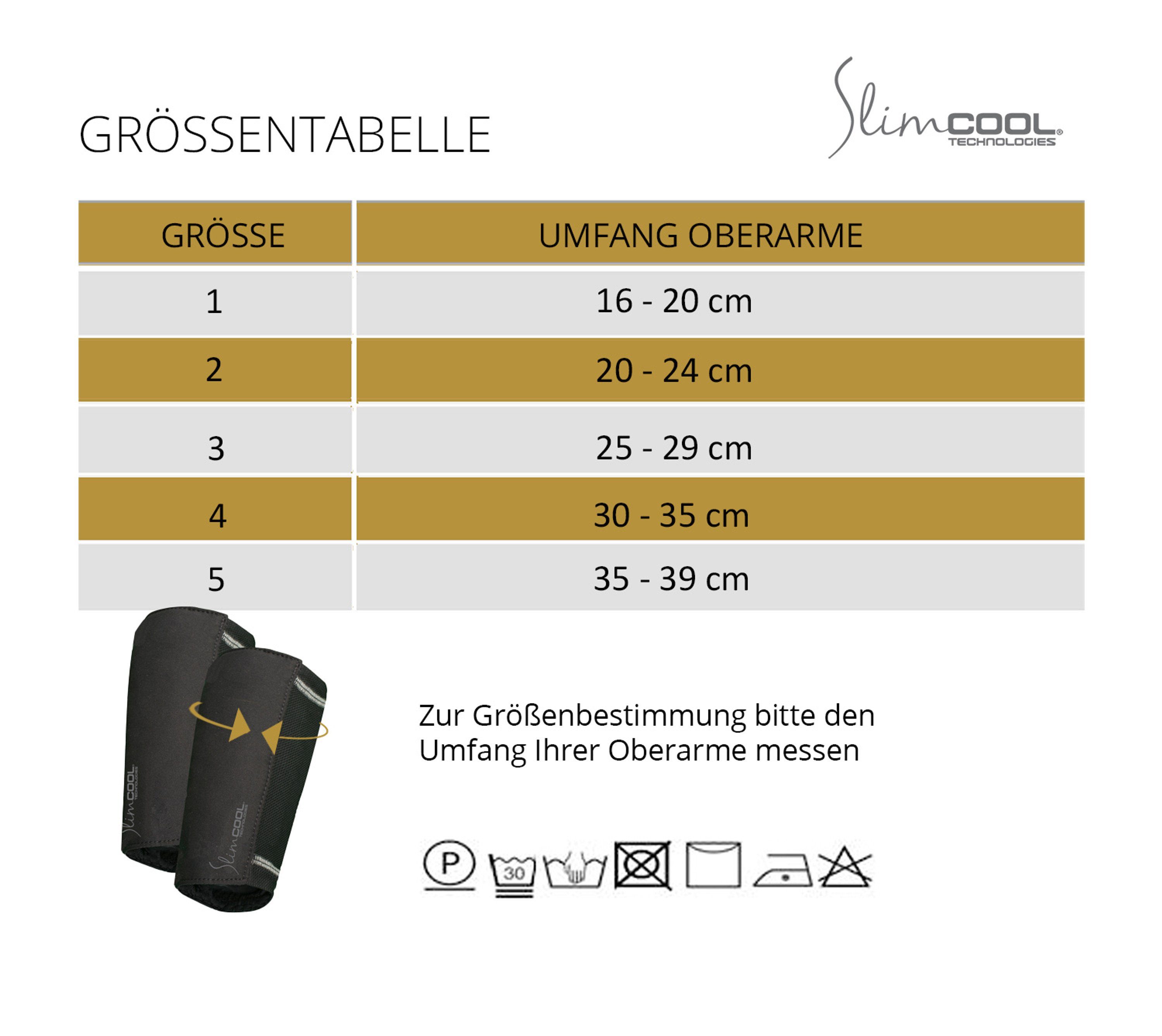 SlimCOOL Armlinge Abnehmen durch Kühlung, PowerArms, Cryo Shapewear (aktiviert mit Wasser) Abnehmen dank Kühlung