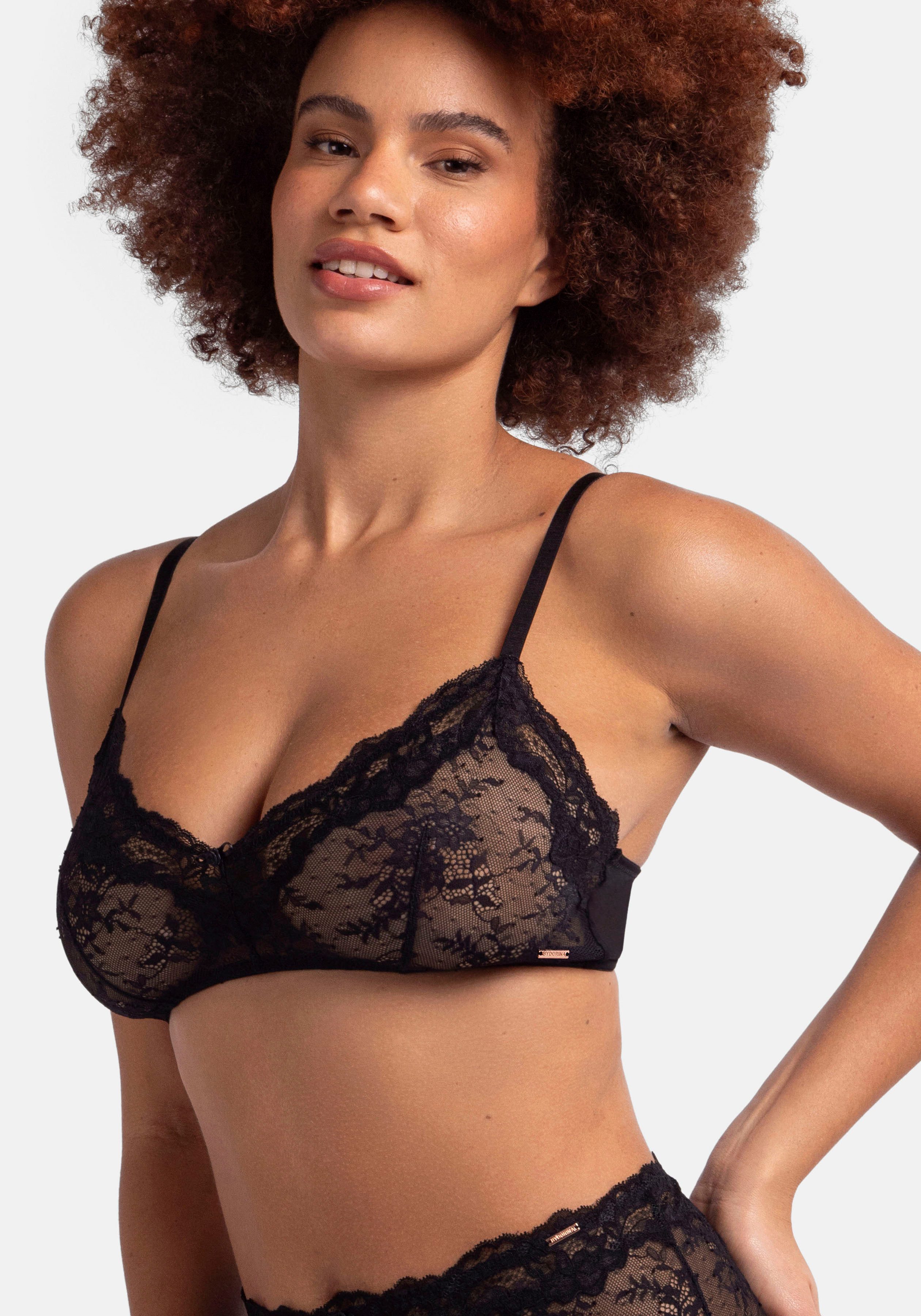Dorina Bralette Origins durchgehende Spitze mit Spitzenbesatz an den Körbchen, ohne Bügel