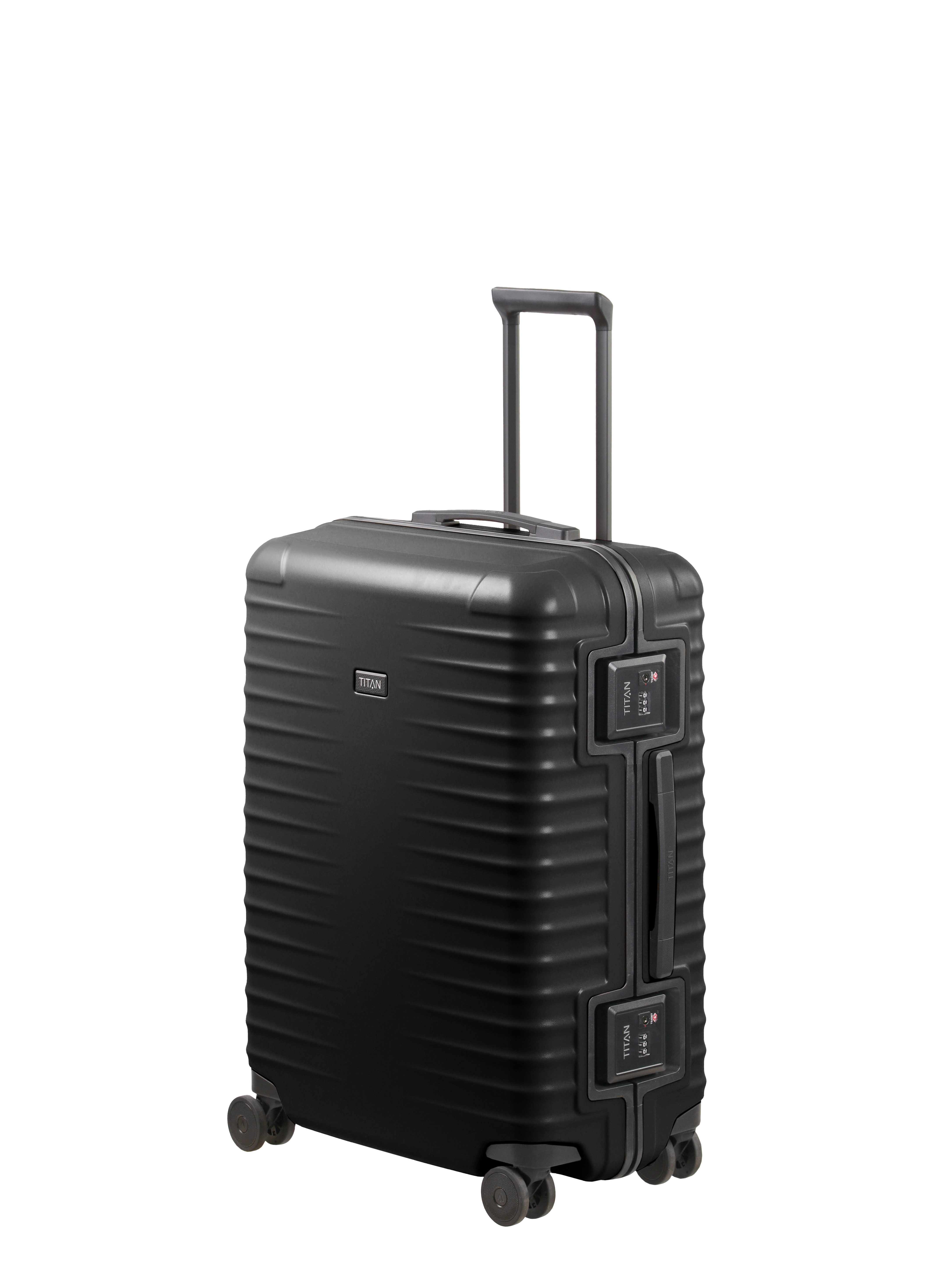 TITAN - Made in Germany Trolley OVERSEAS Koffer Hartschale, 4 Rollen, mit TSA-Rahmenschloss, intelligenter Innenaufteilung Größe M+