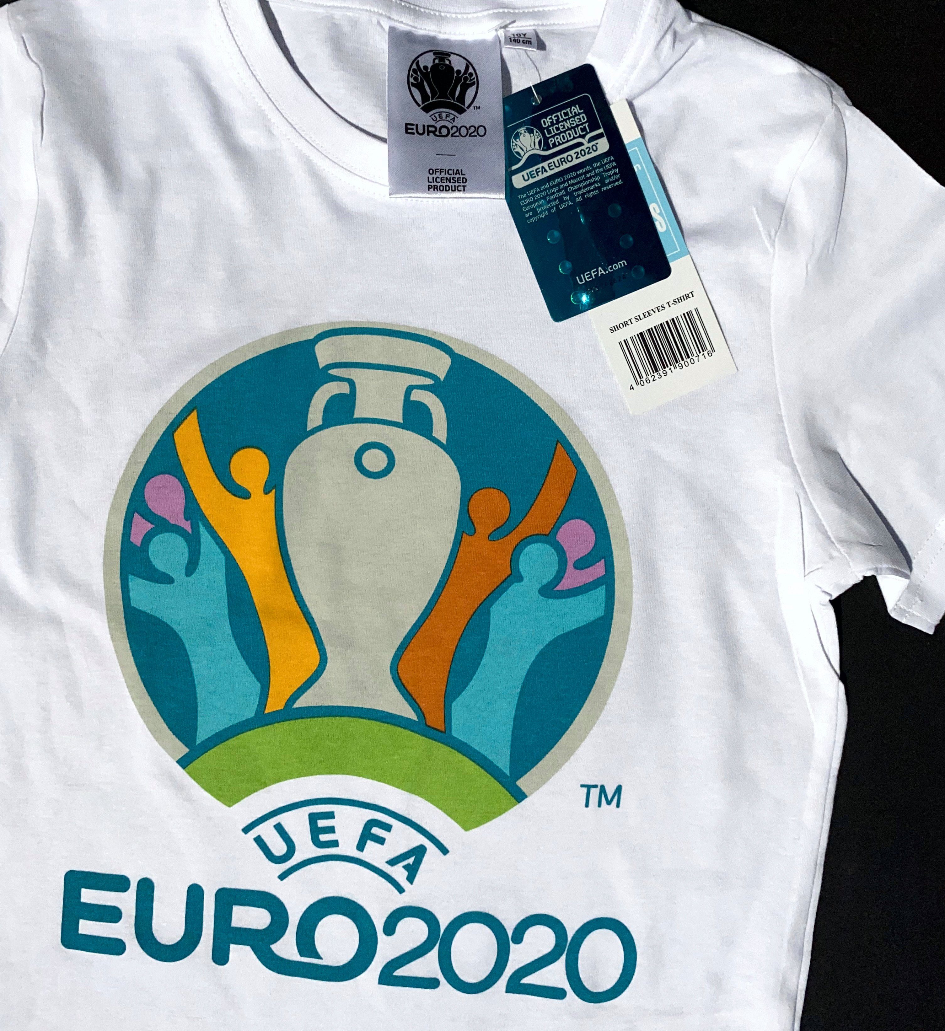 Kinder Kinderunterwäsche coole-fun-t-shirts T-Shirt Kinder T-Shirt EURO 2020 / 2021 Fußball Trikot Shirt DOPPELPACK weiss und gr