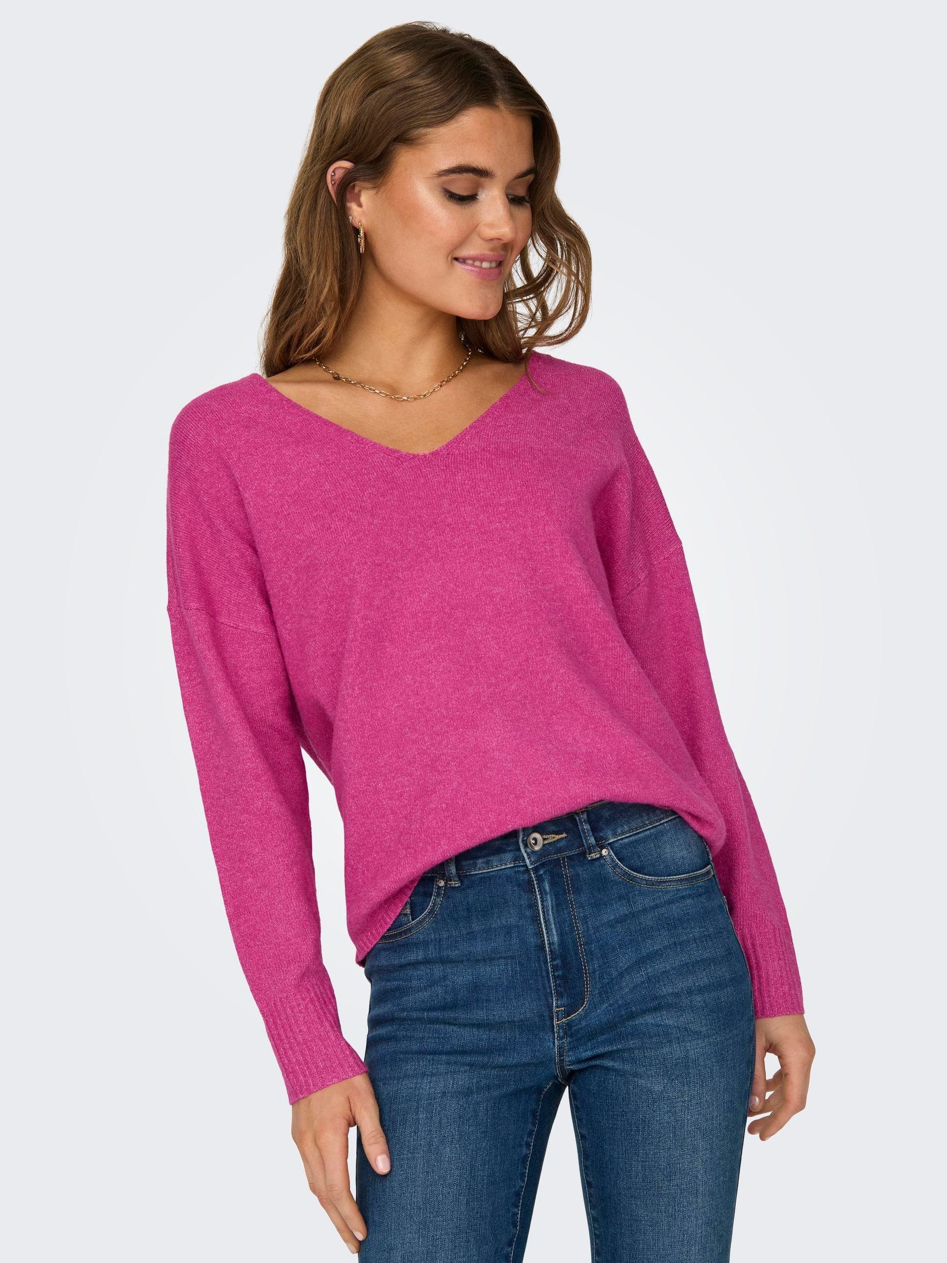 ONLY V-Ausschnitt-Pullover ONLRICA LIFE L/S V-NECK günstig online kaufen